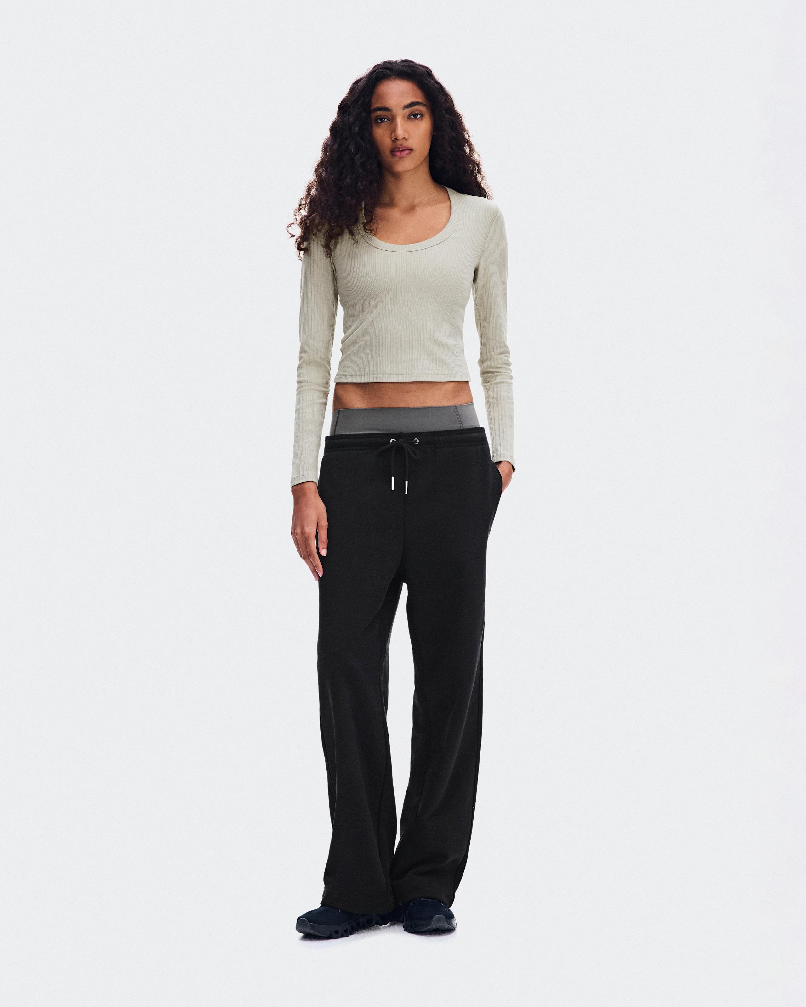 All-Day Ribbed Long-T Brume