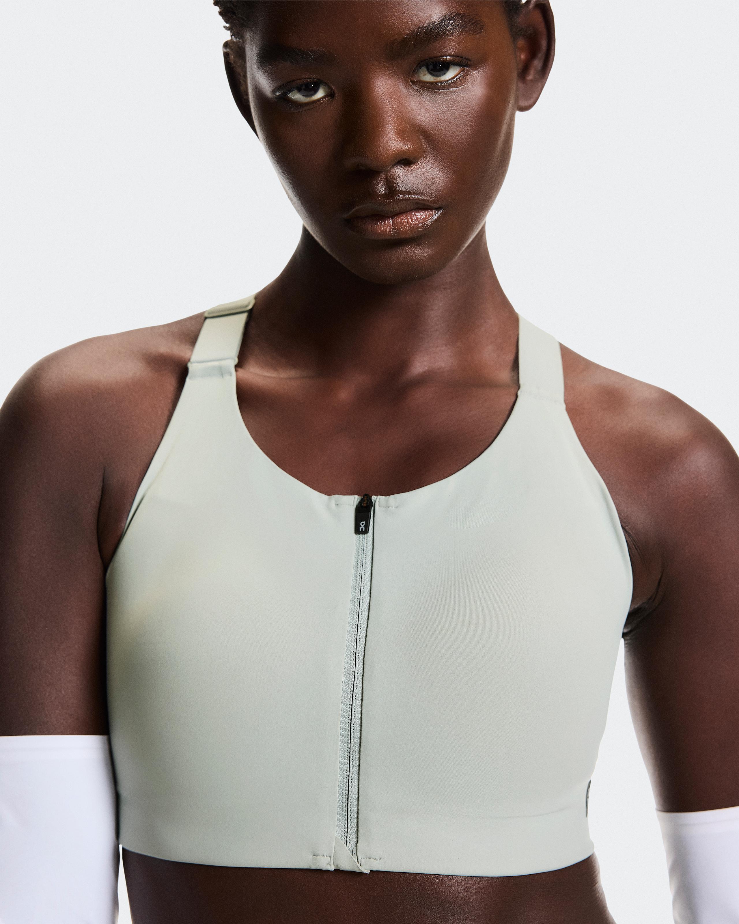 Женский спортивный бюстгальтер On Endurance Bra Zip, Tin — фото 3