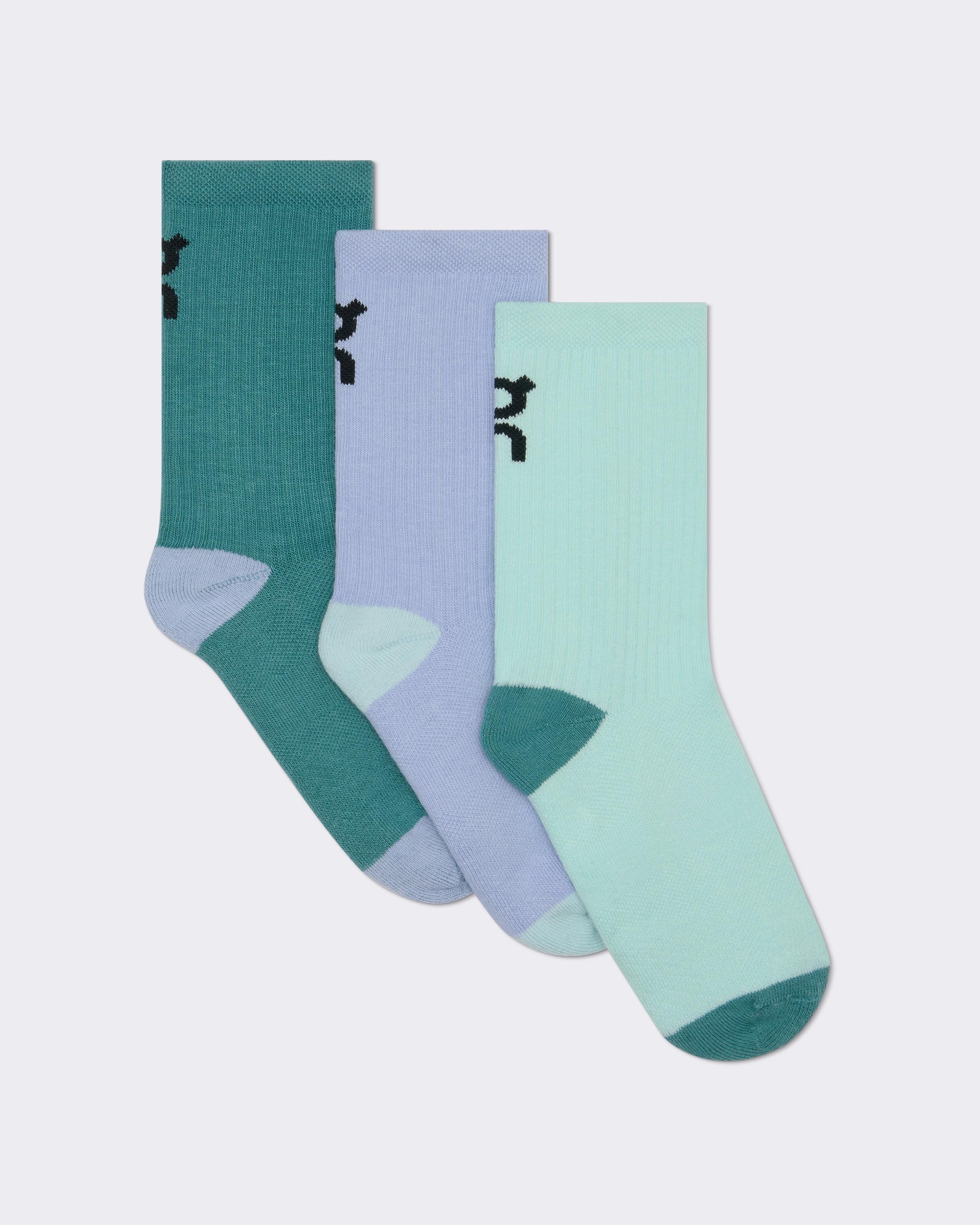 Детские носки Logo Sock High 3P Kids небесно-голубой/грозовой — фото 2