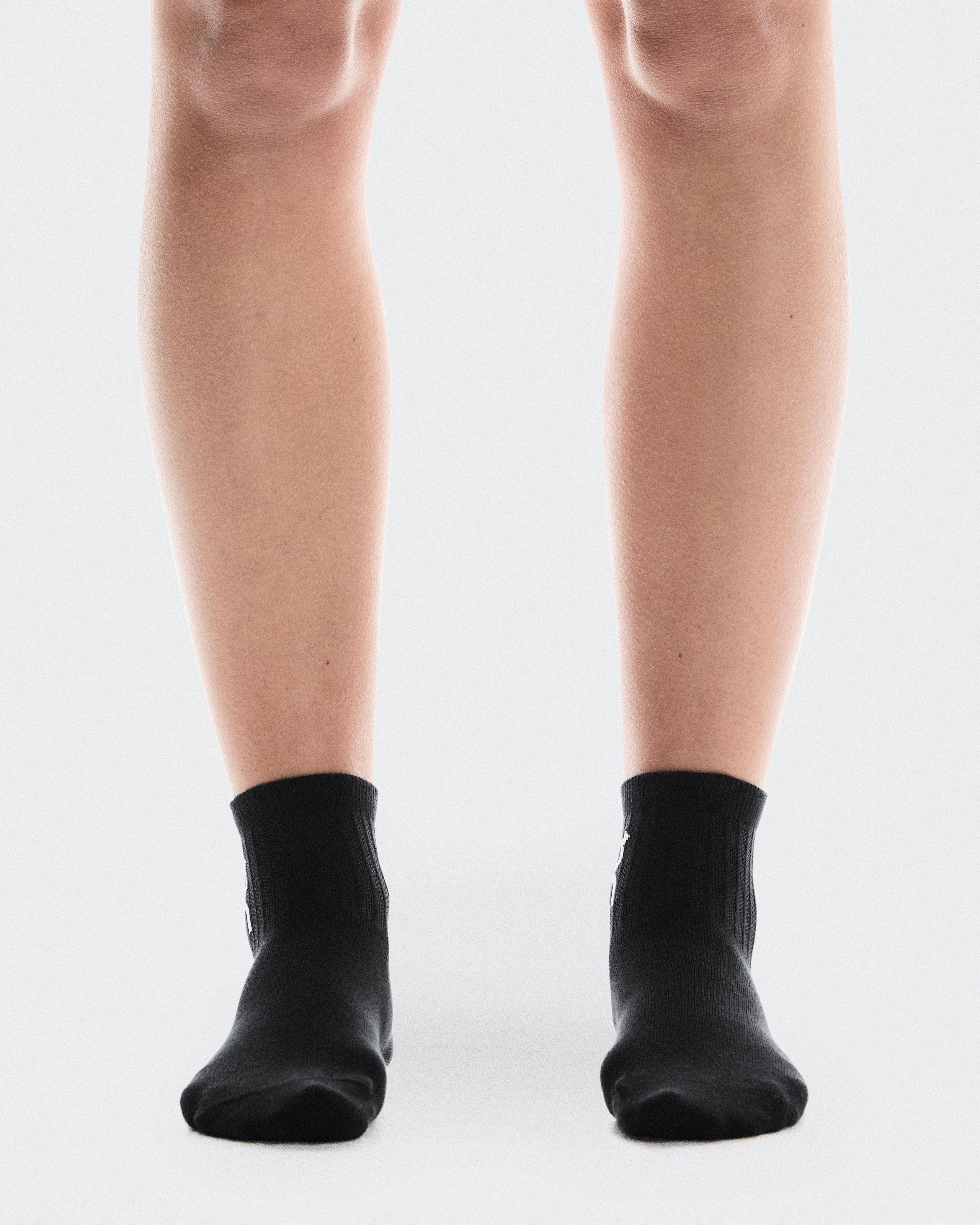 Logo Sock Mid 3P Black