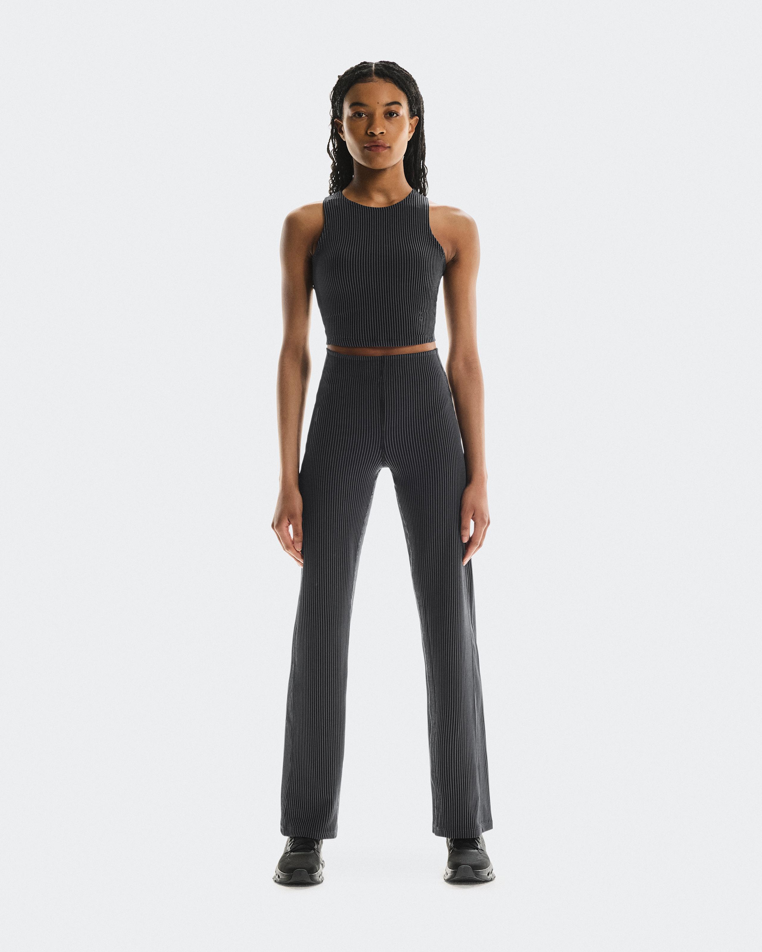 All-Day Ribbed Pants Black | Rock