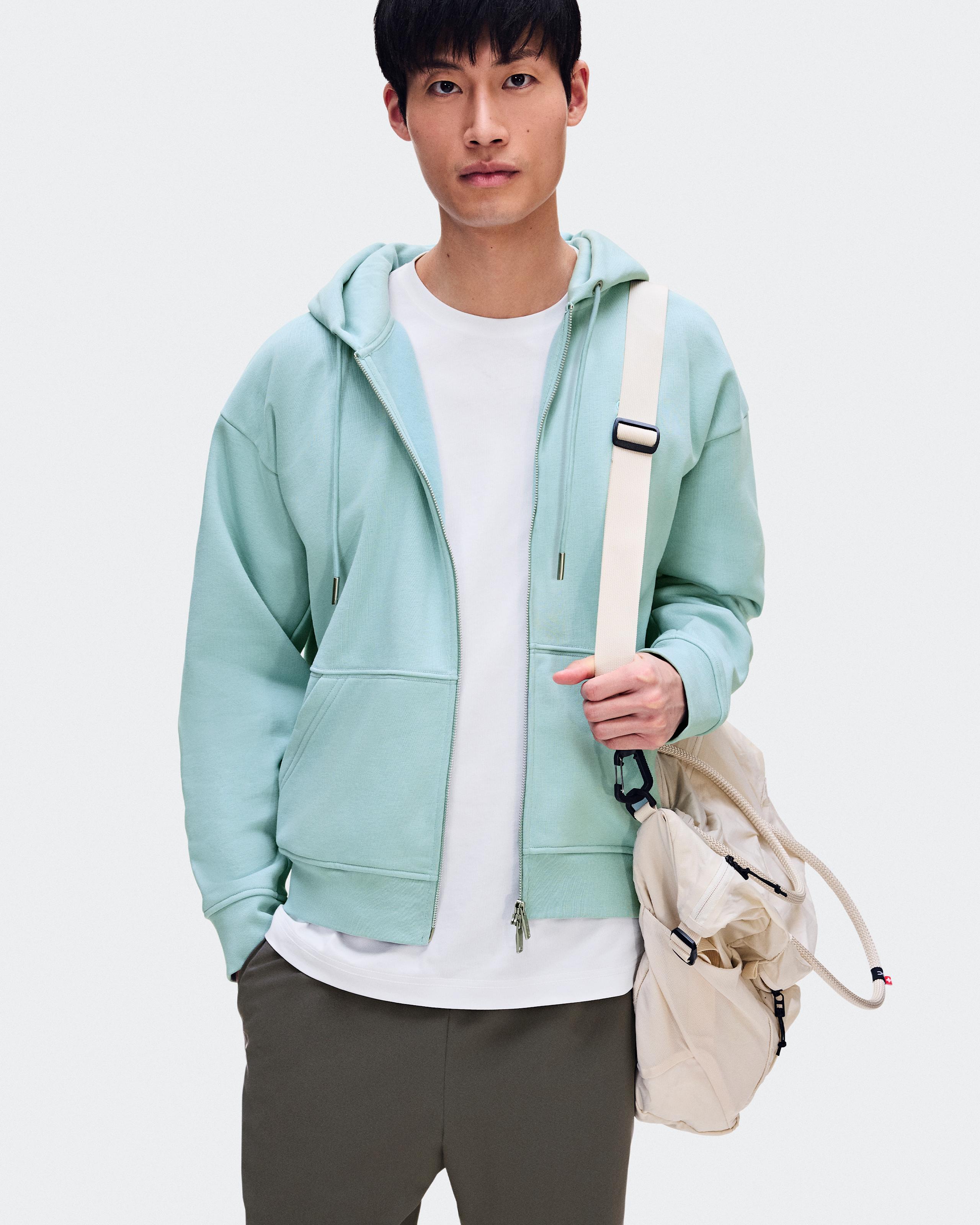 Мужская толстовка On Club Collective Full Zip Hoodie, зелёно-серый Brook — фото 2