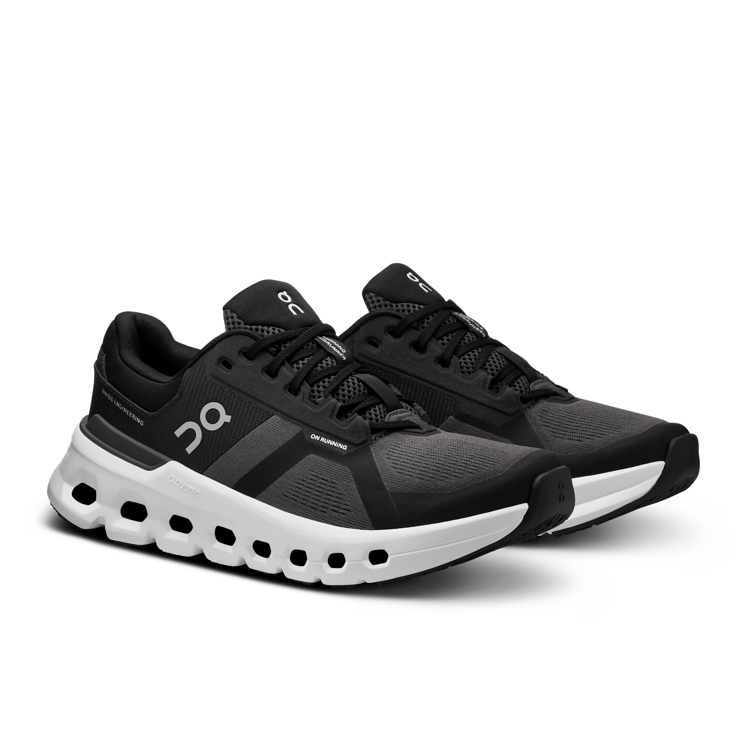 Кроссовки On Cloudrunner 2 Wide женские, графитовые с чёрным — фото 6