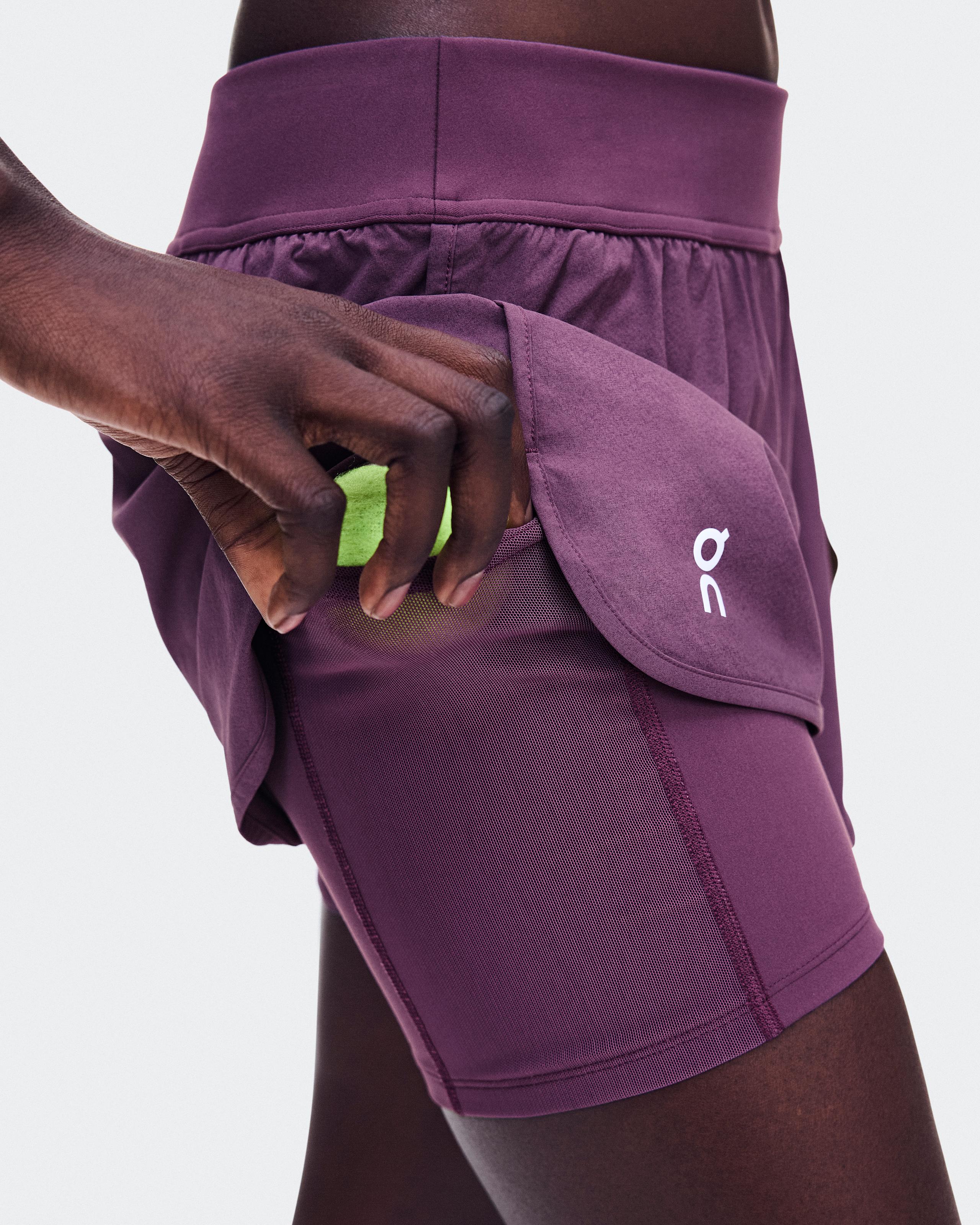 Женские теннисные шорты On 3" Court Shorts 2-in-1, Cassis — фото 5