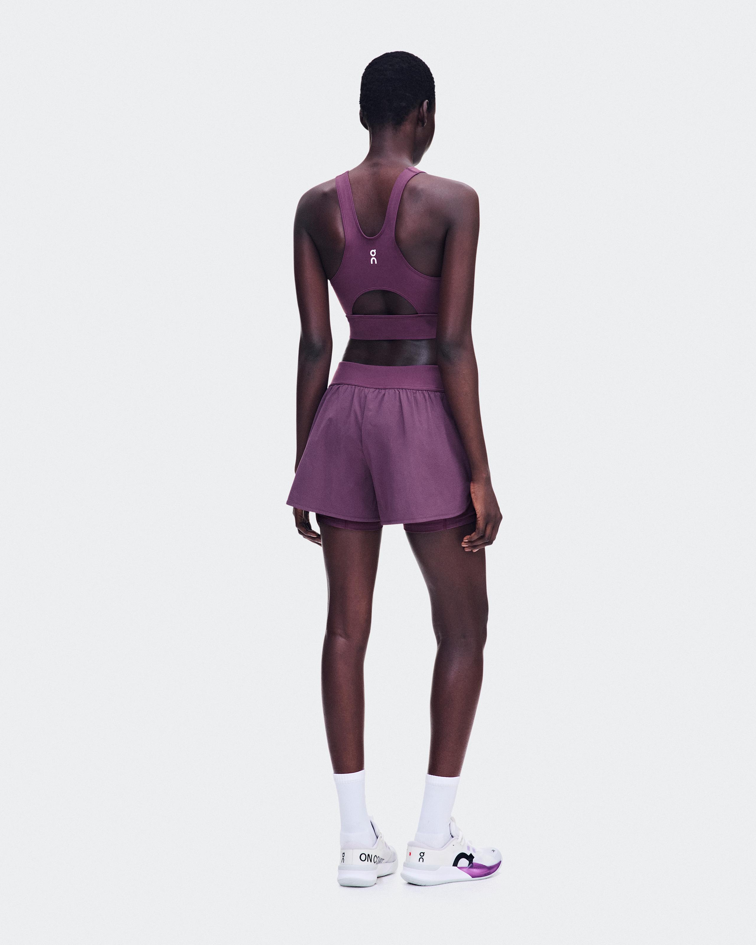 Женские теннисные шорты On 3" Court Shorts 2-in-1, Cassis — фото 2
