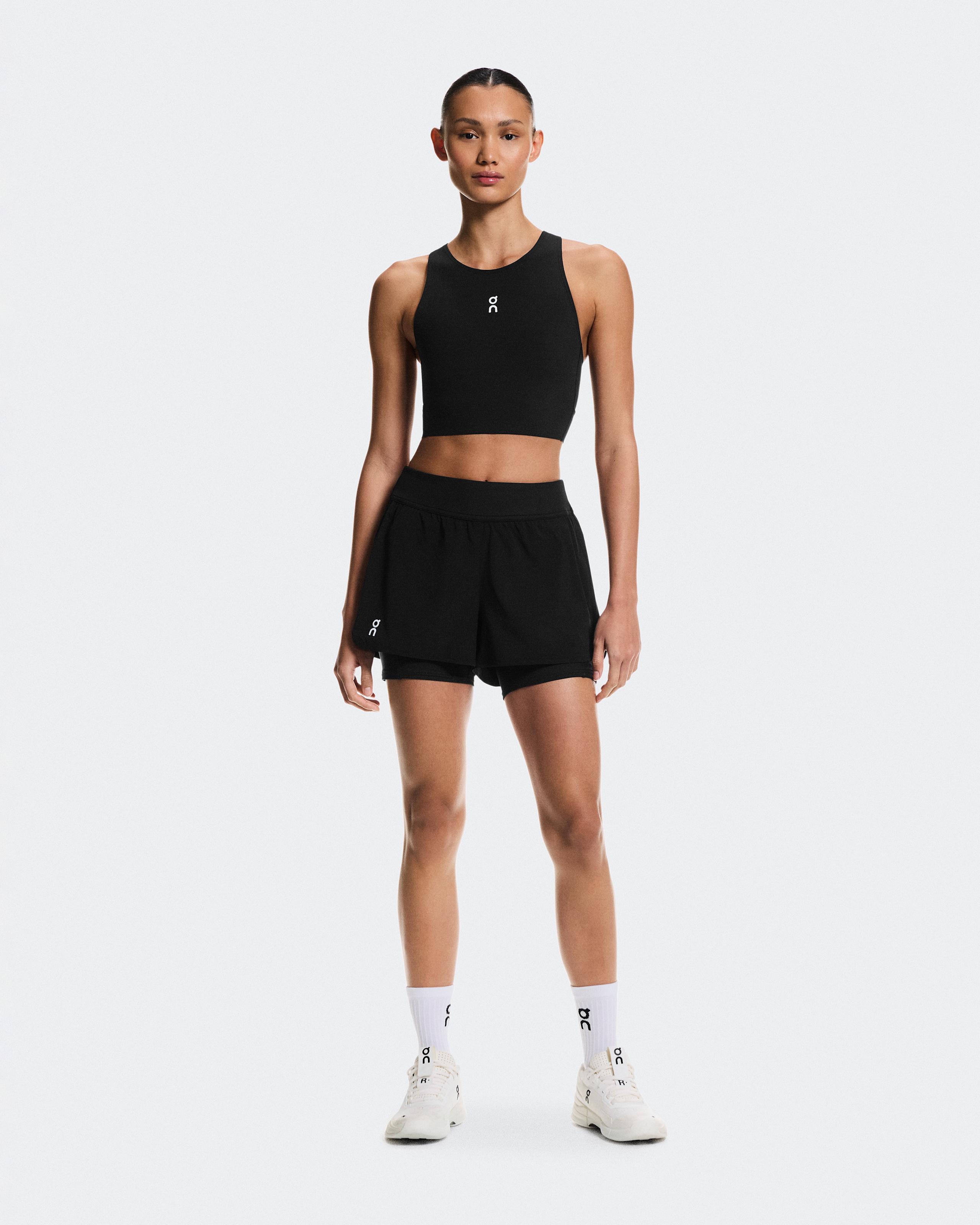 Court Crop Top Black