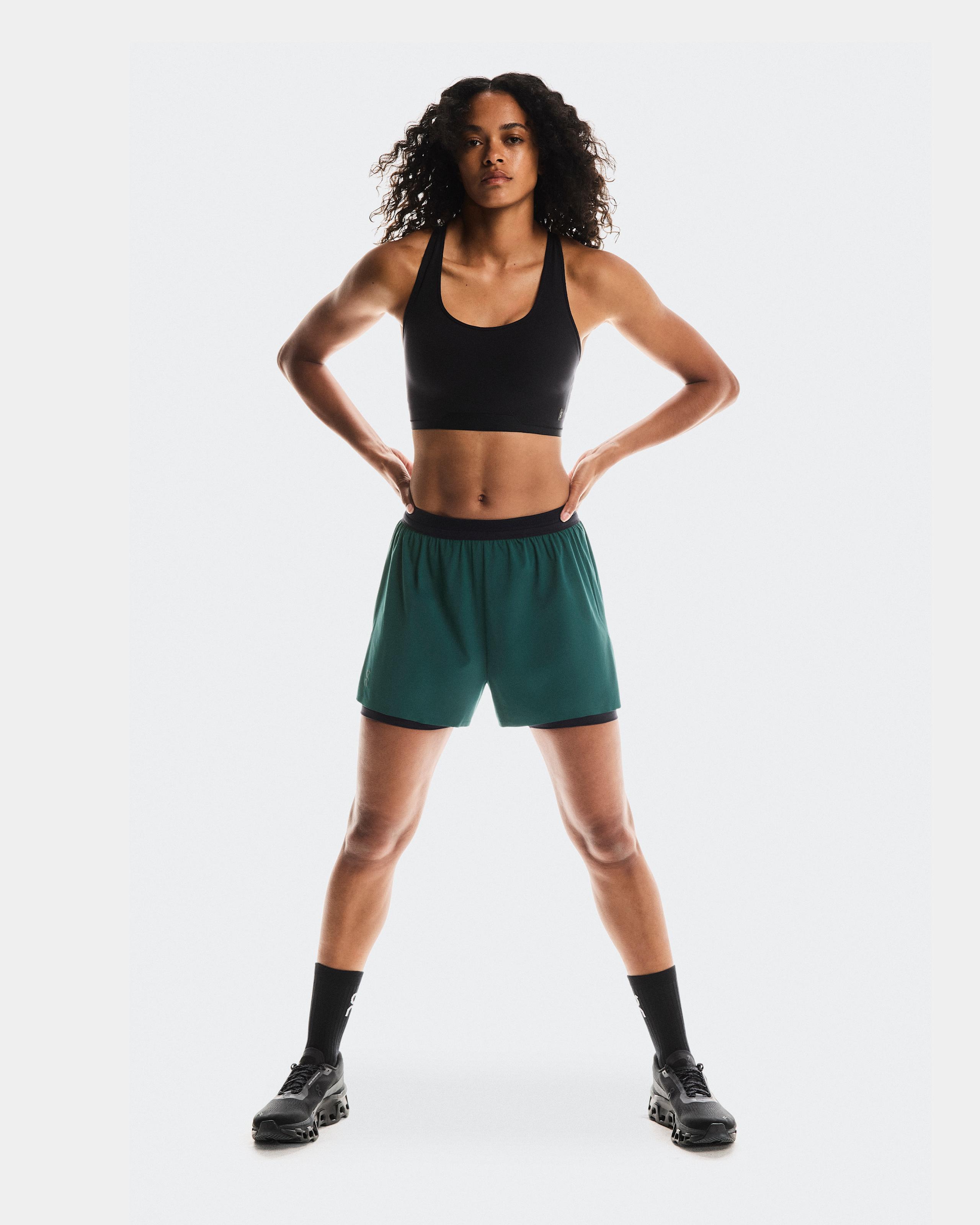 Женские шорты 3" Performance 2/1 Shorts, цвет Spirulina / Black (бирюзово-зелёный / чёрный) — фото 3