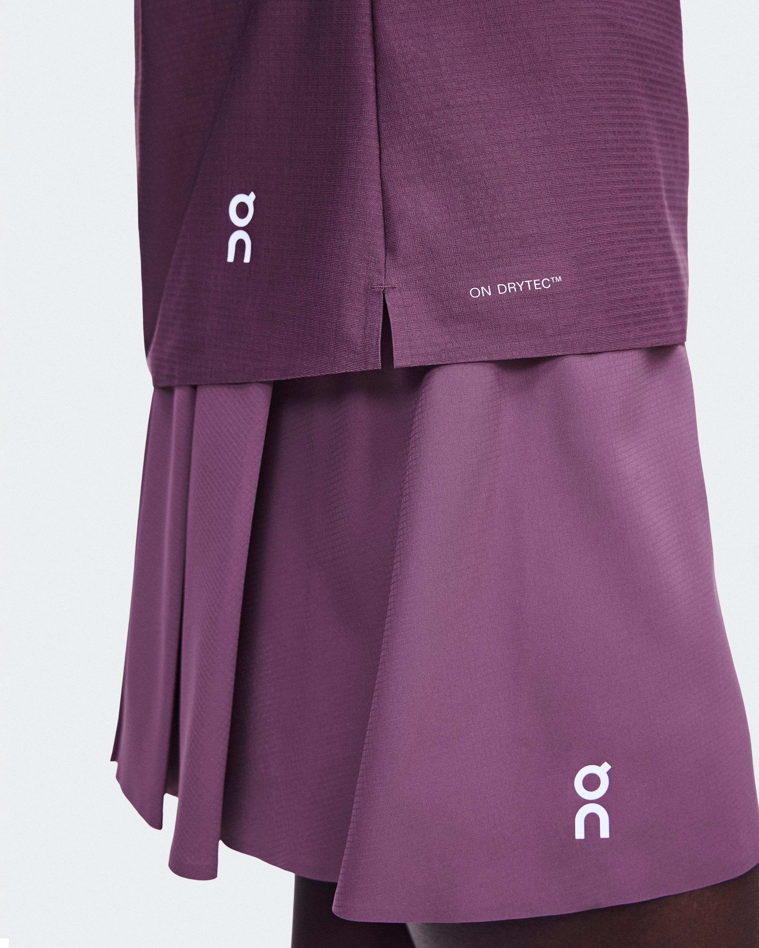Женская теннисная юбка On Court Skirt Pleated, Cassis — фото 8