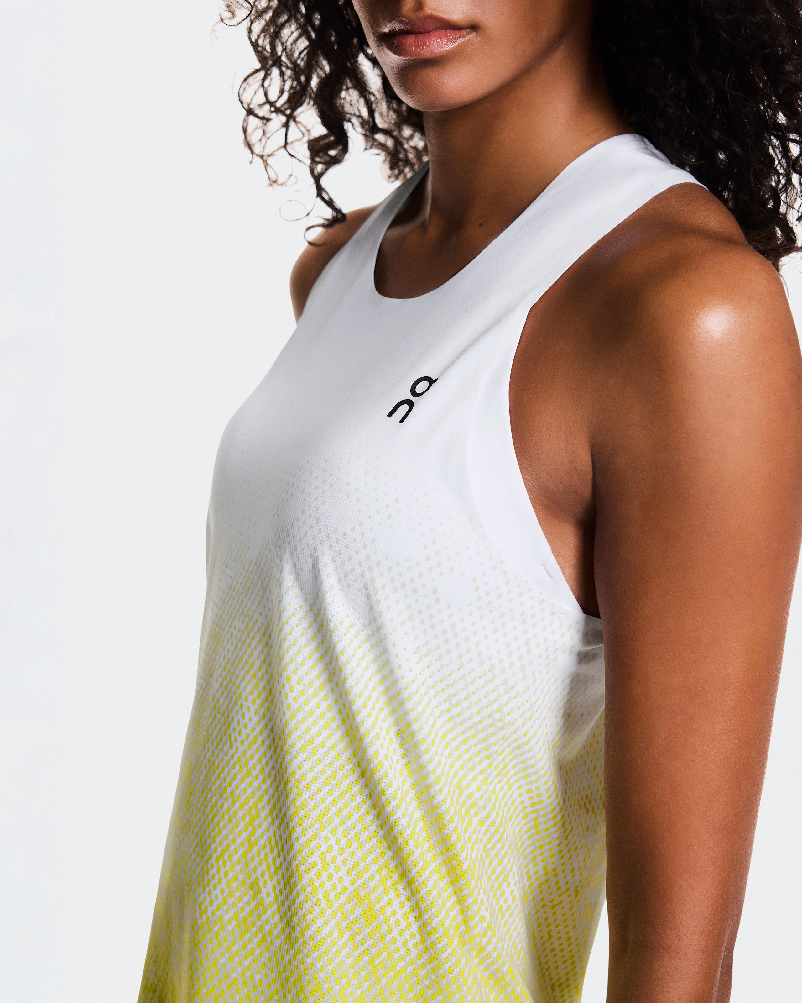 Женская майка On Zero Singlet, White / Lime — фото 5