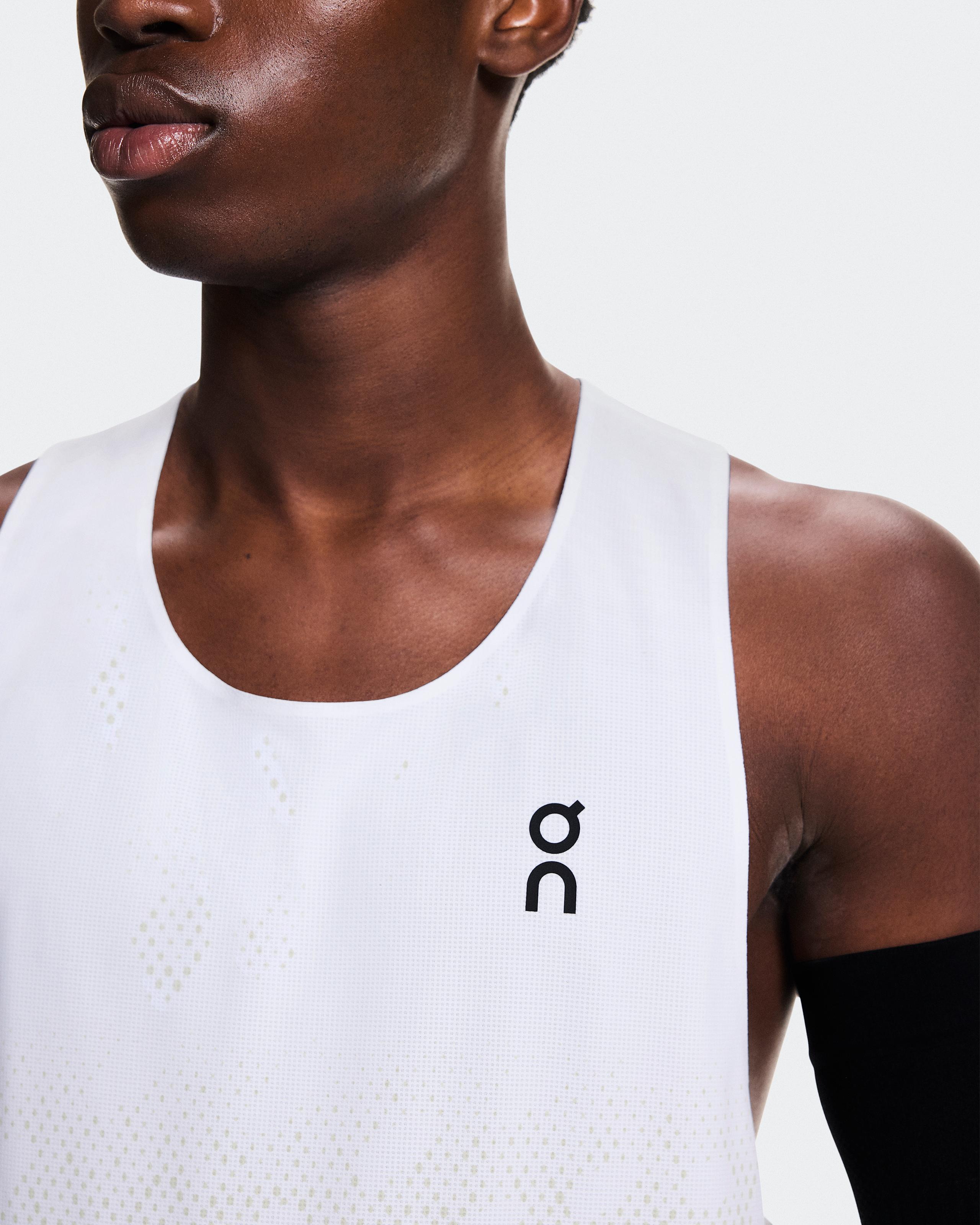 Мужская майка On Zero Singlet, White / Lime — фото 5