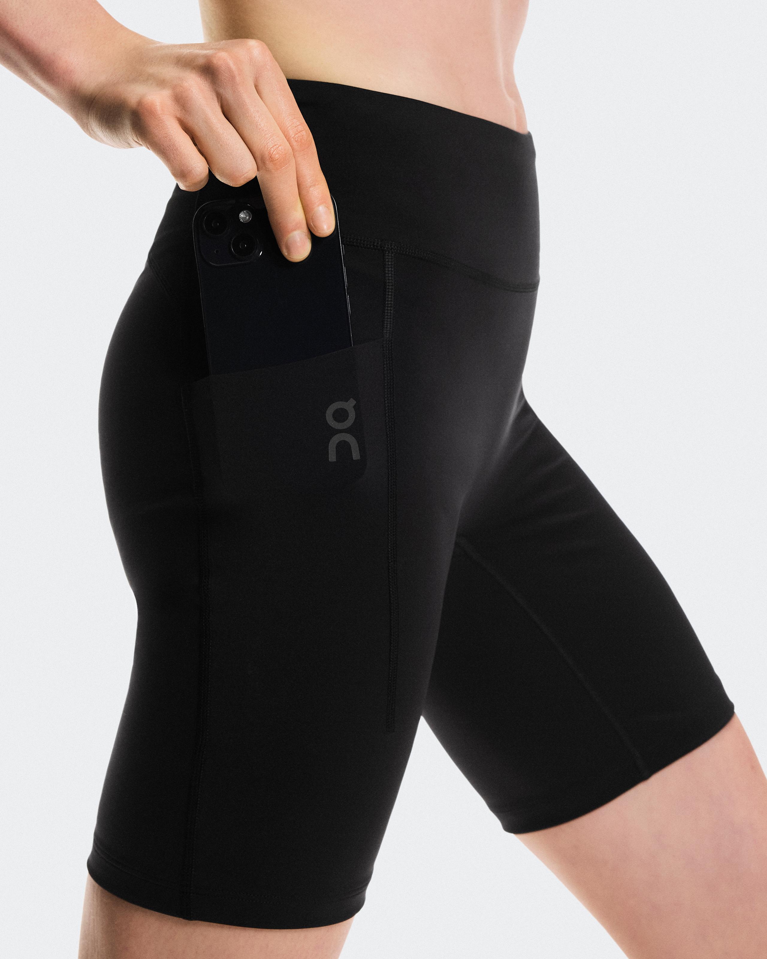 Тайтсы-шорты женские On 8" Performance Tights, цвет чёрный (Black) — фото 6