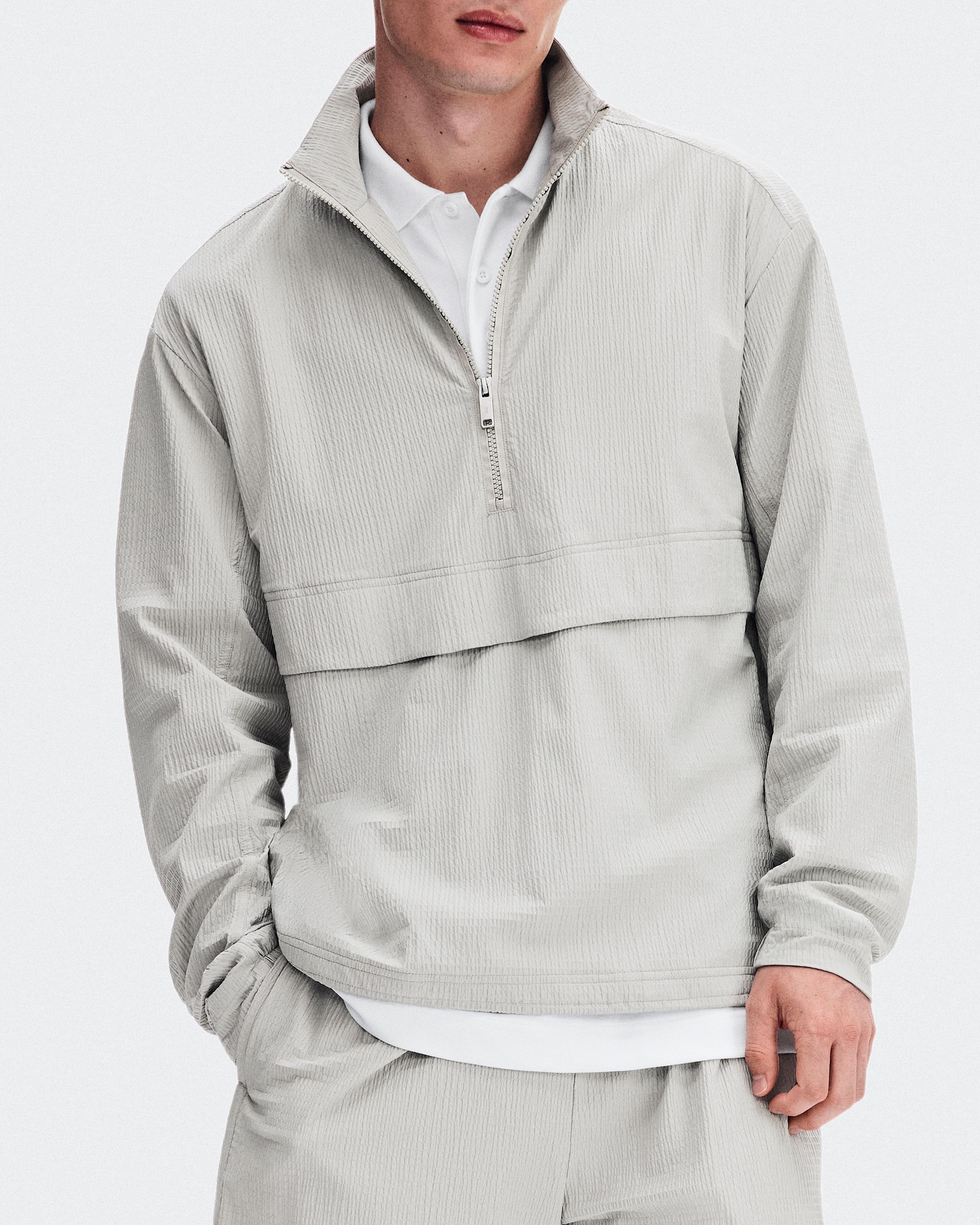 Джемпер On Courtside 1/2 Zip Eaze мужской, дымчато-серый (Brume) — фото 6