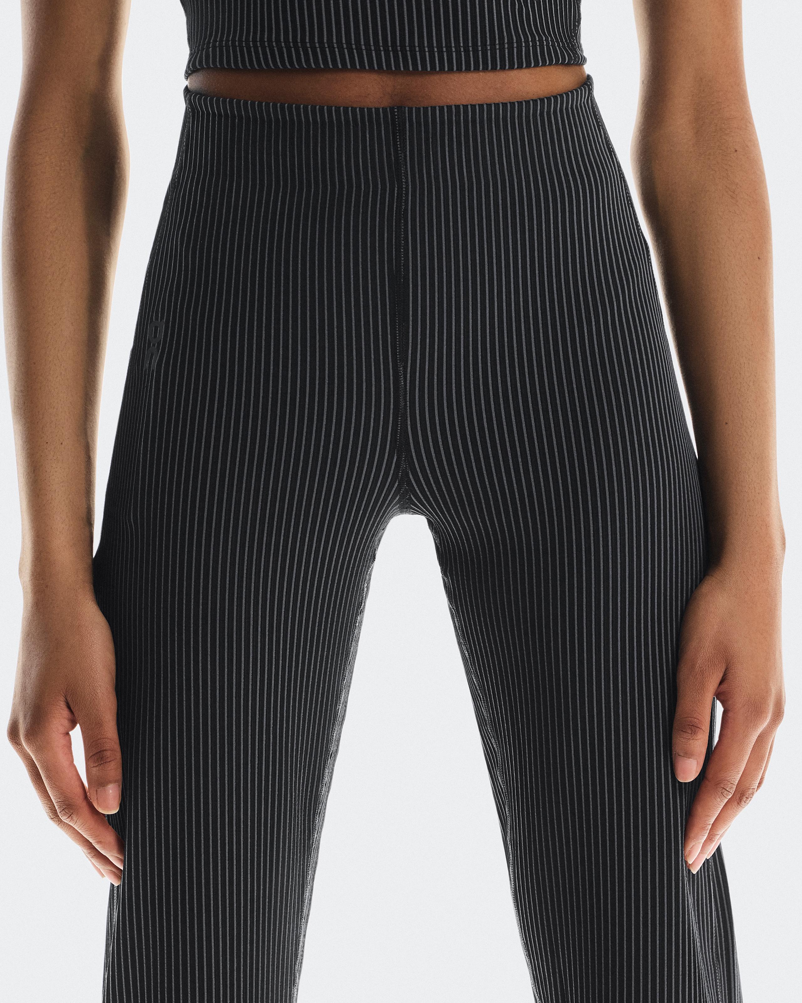 Брюки женские On All-Day Ribbed Pants (чёрный/серый) — фото 4