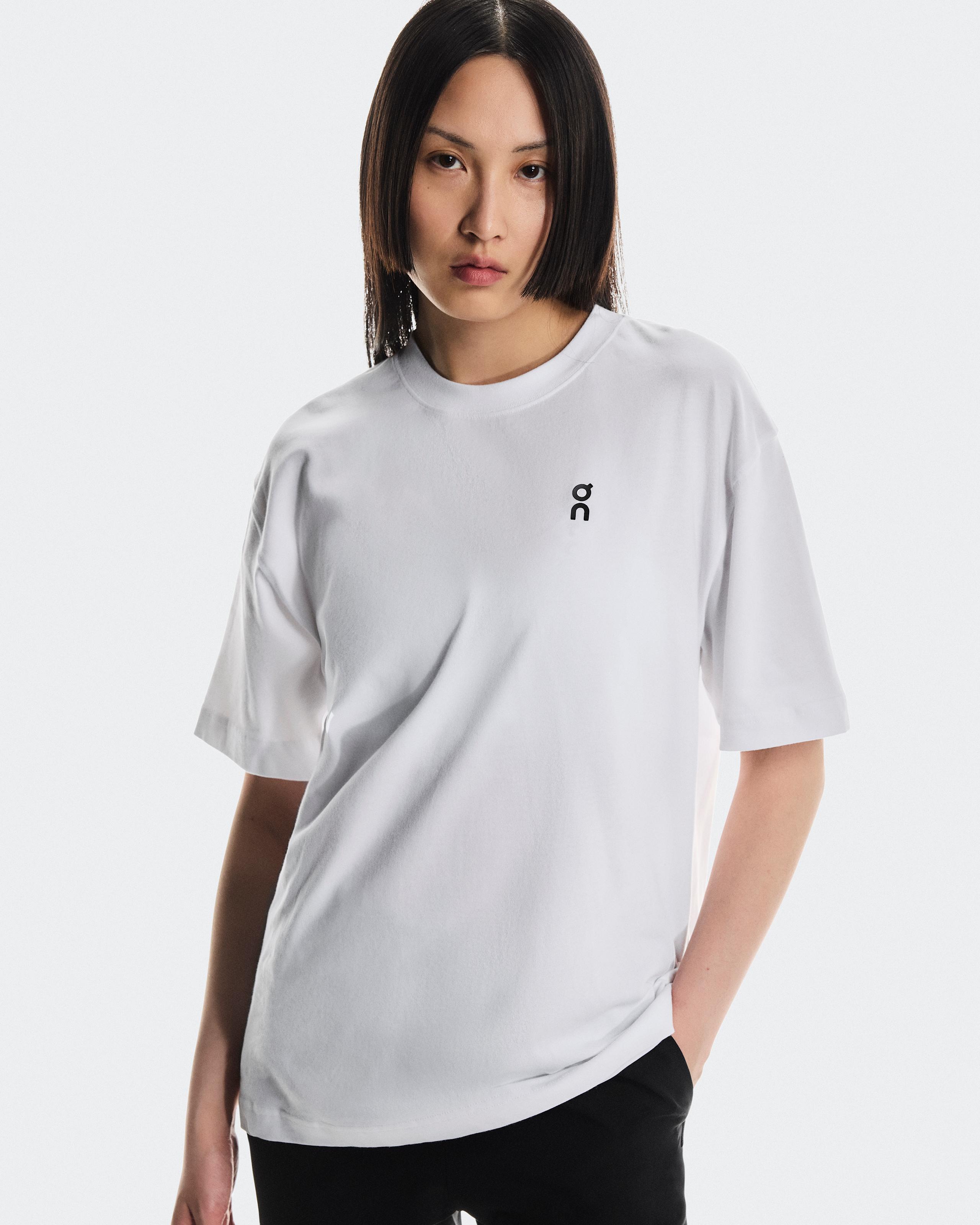 Женская футболка On Club T Graphic, White / Blue — фото 3