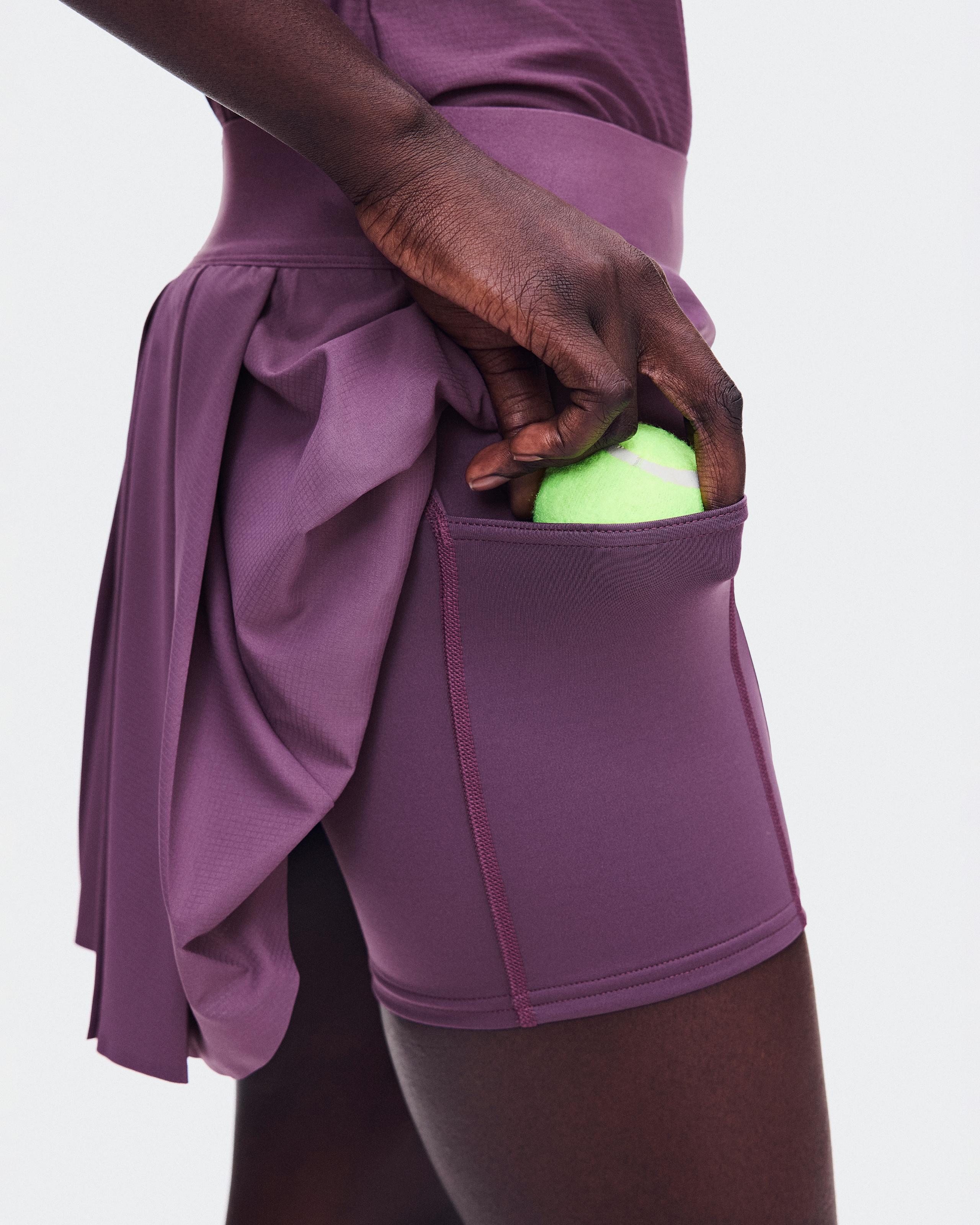 Женская теннисная юбка On Court Skirt Pleated, Cassis — фото 6