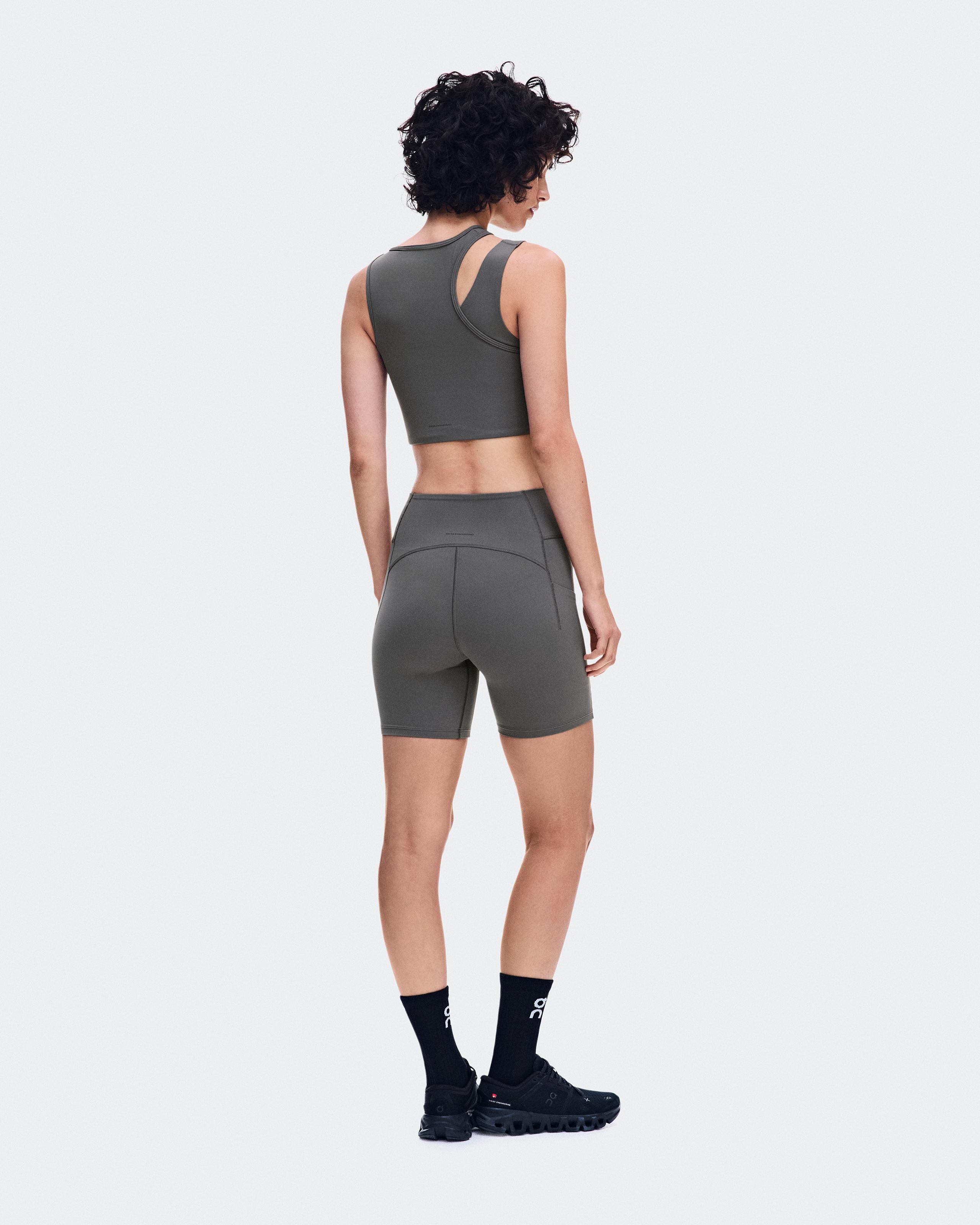 Женский укороченный топ Studio Asymmetric Crop (тлеюще-красный) — фото 3