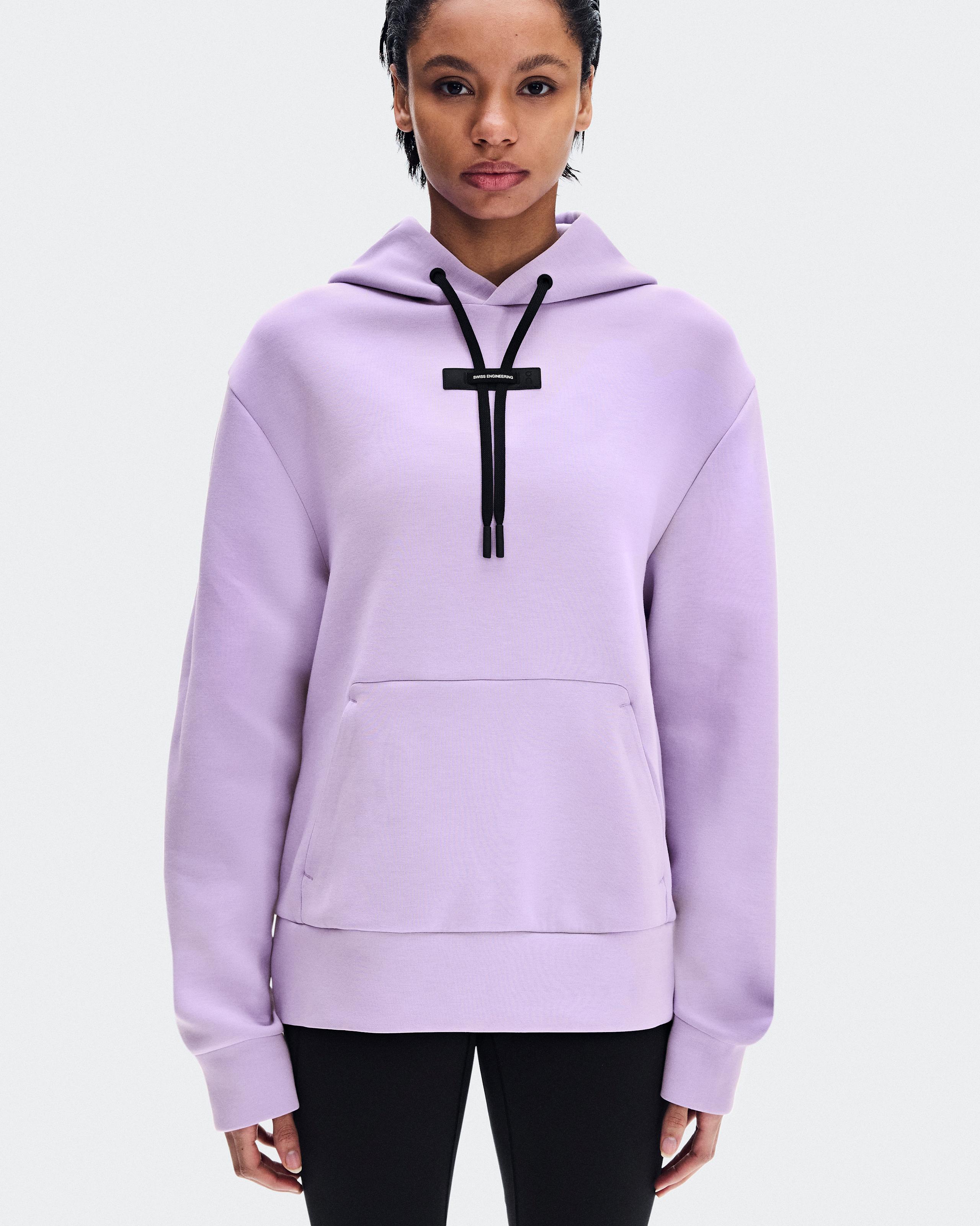 Худи On Focus Tech Hoodie женское, розовый (Bloom) — фото 2