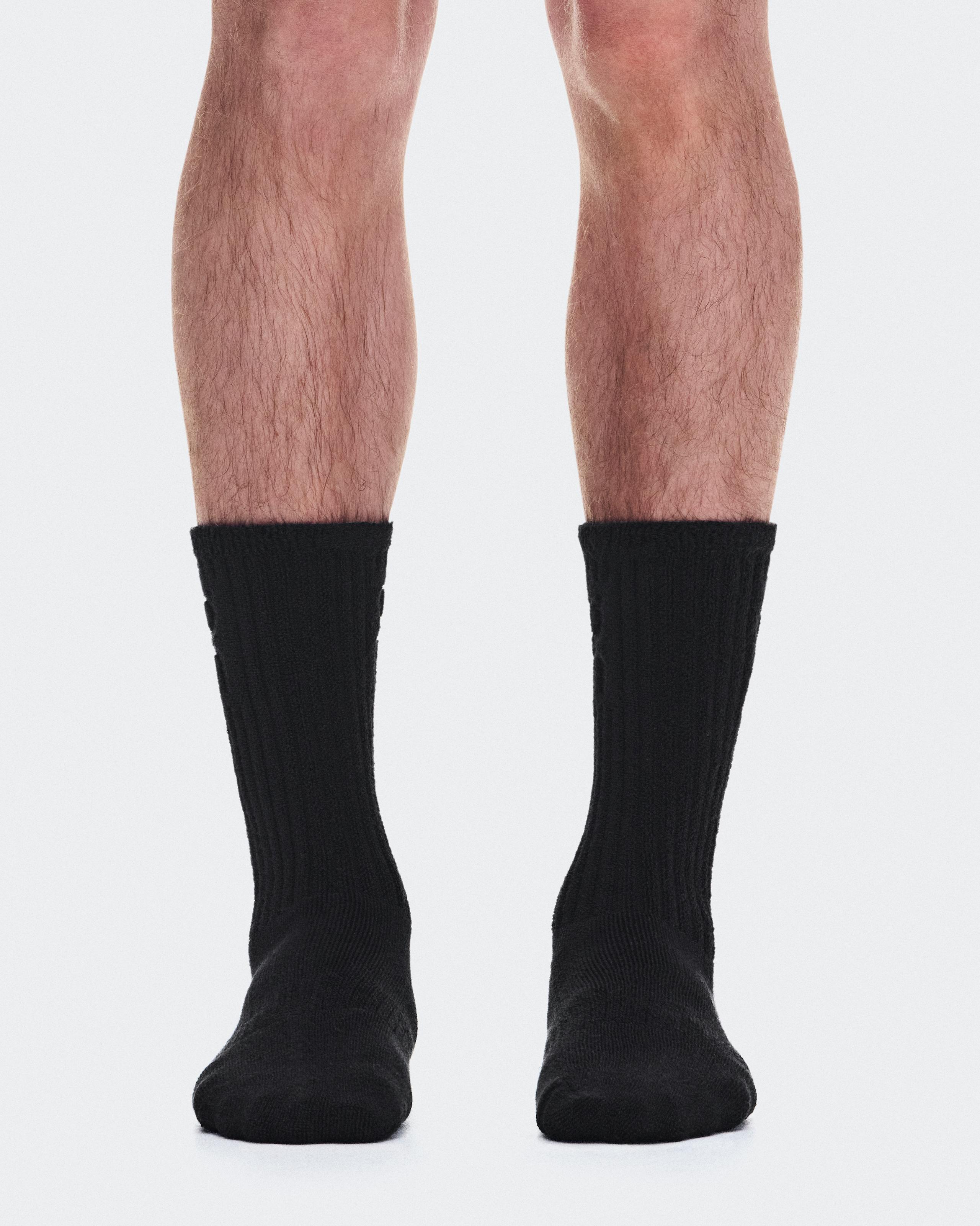 Terry Sock High Black