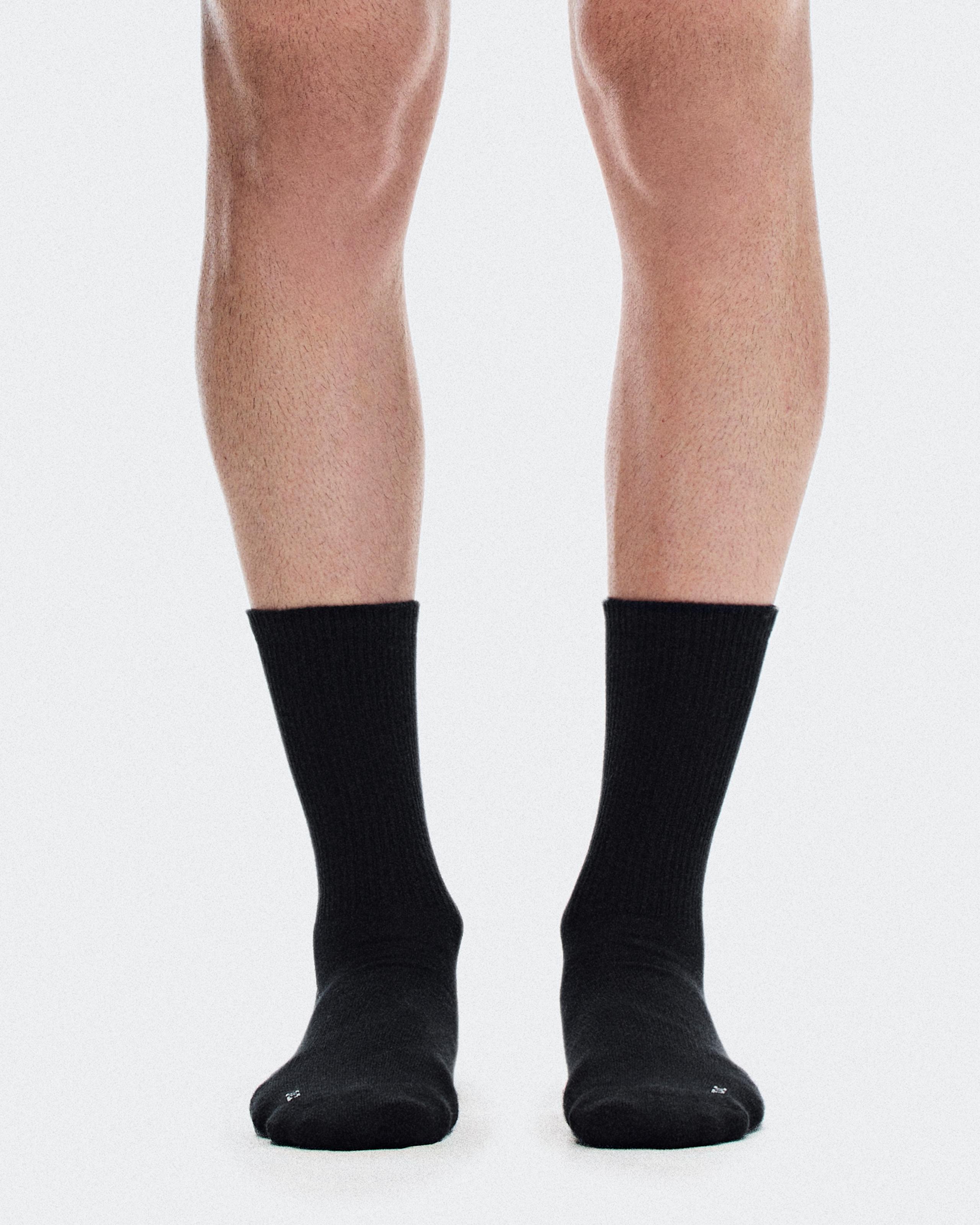 Club Sock High 2P Black