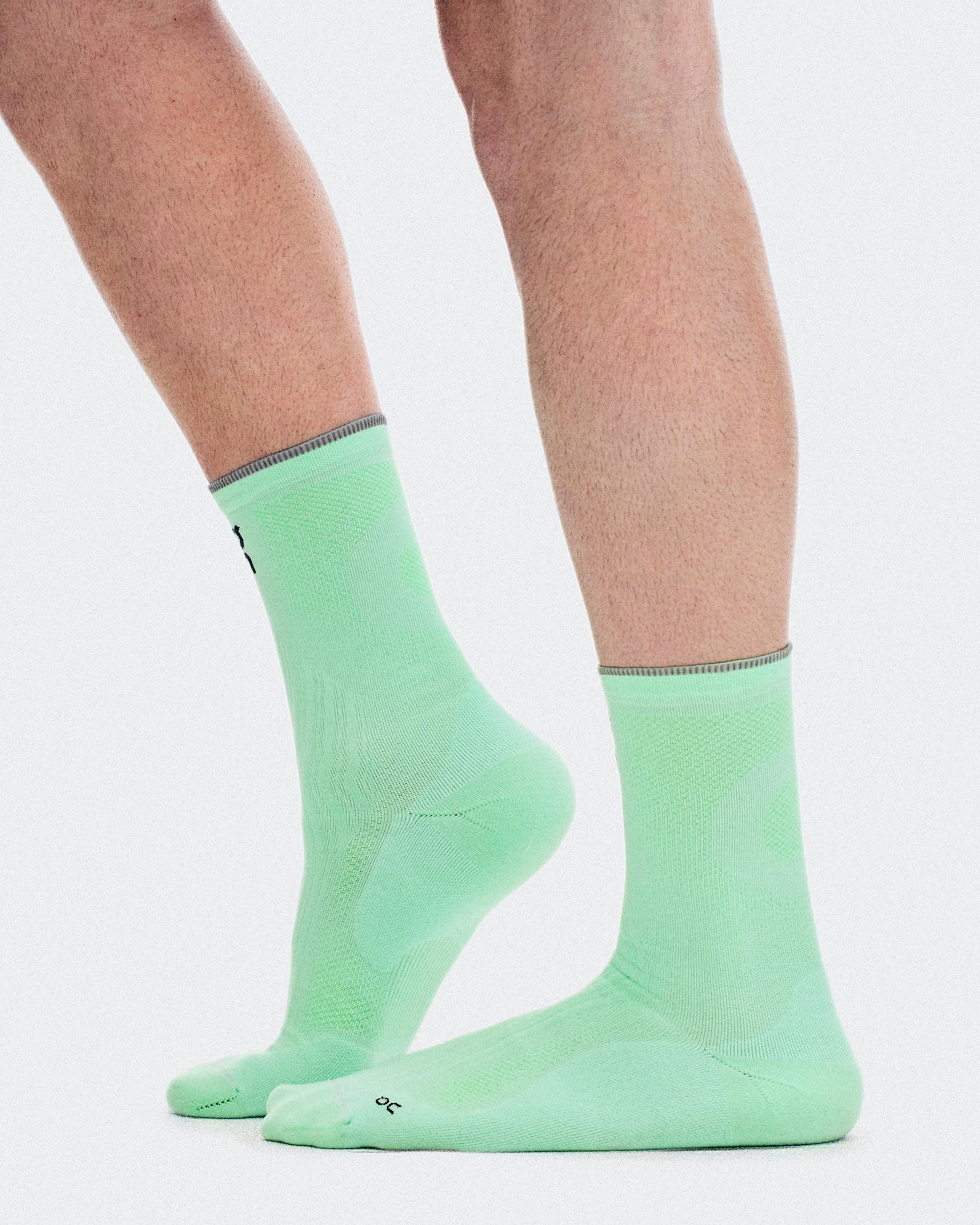 Носки On Elite Run Sock High Hyper, Celeste / Verdite — фото 2