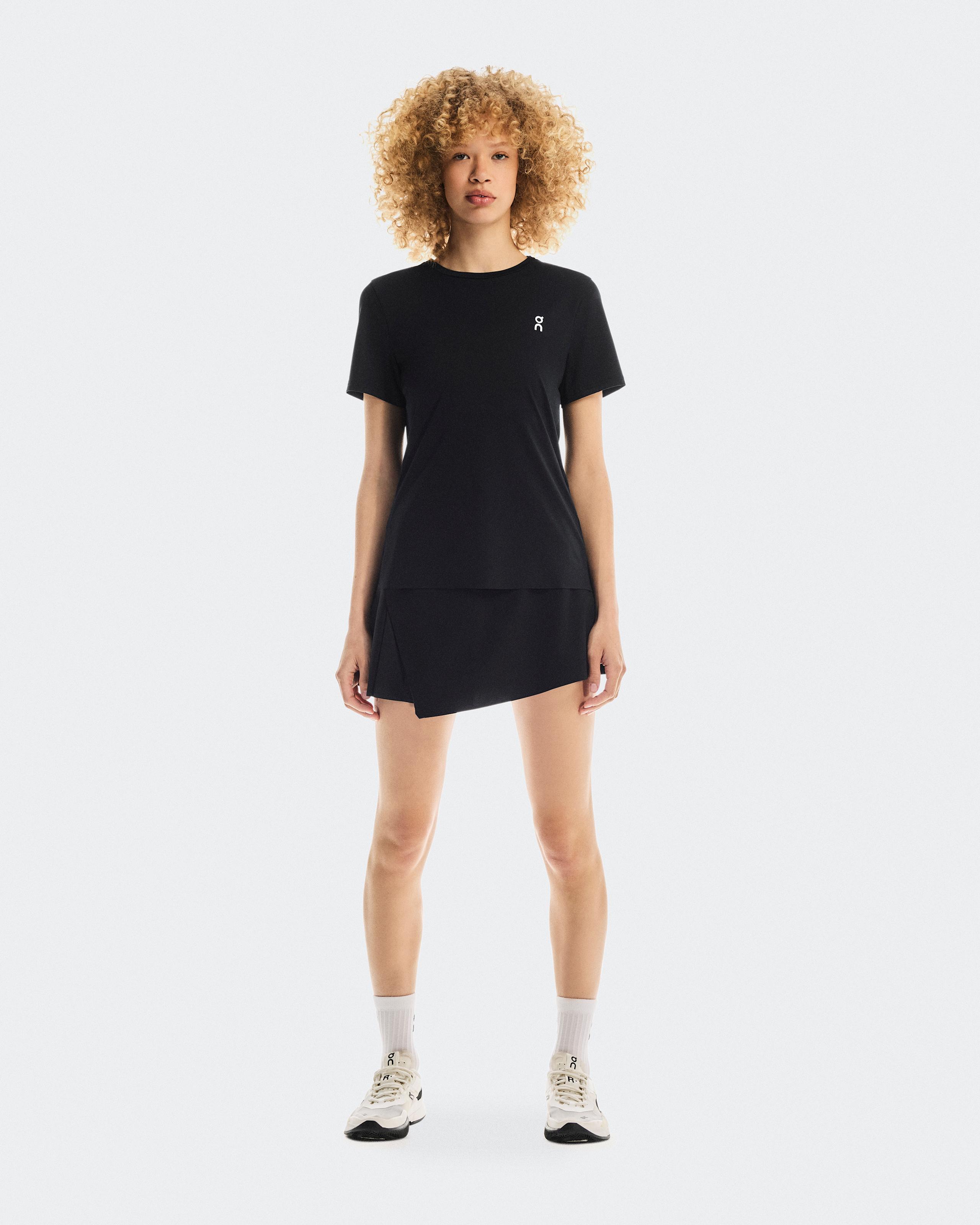 Court Skirt Side Pleat Black