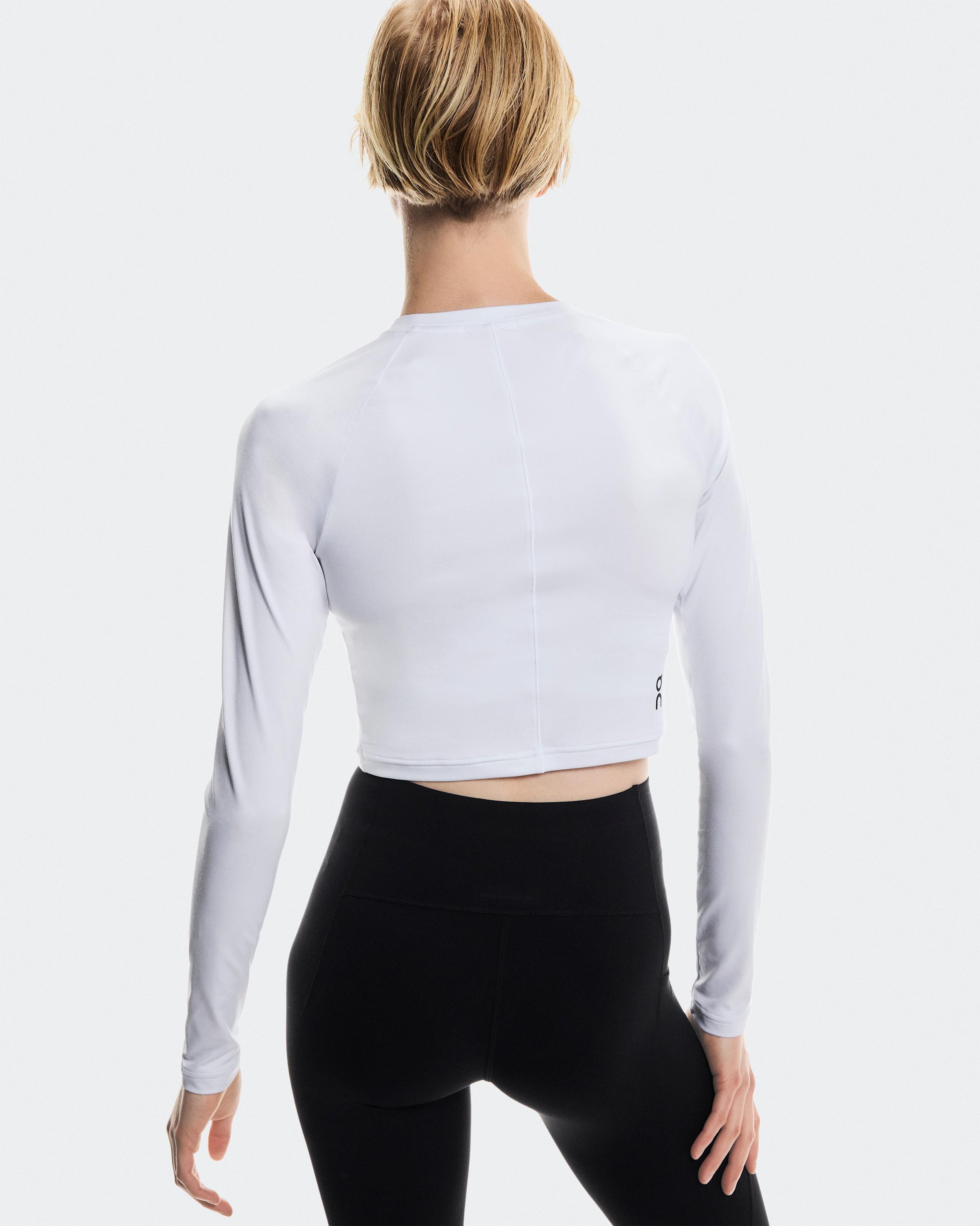 Женский кроп-лонгслив On Studio Long-T Crop, White — фото 4