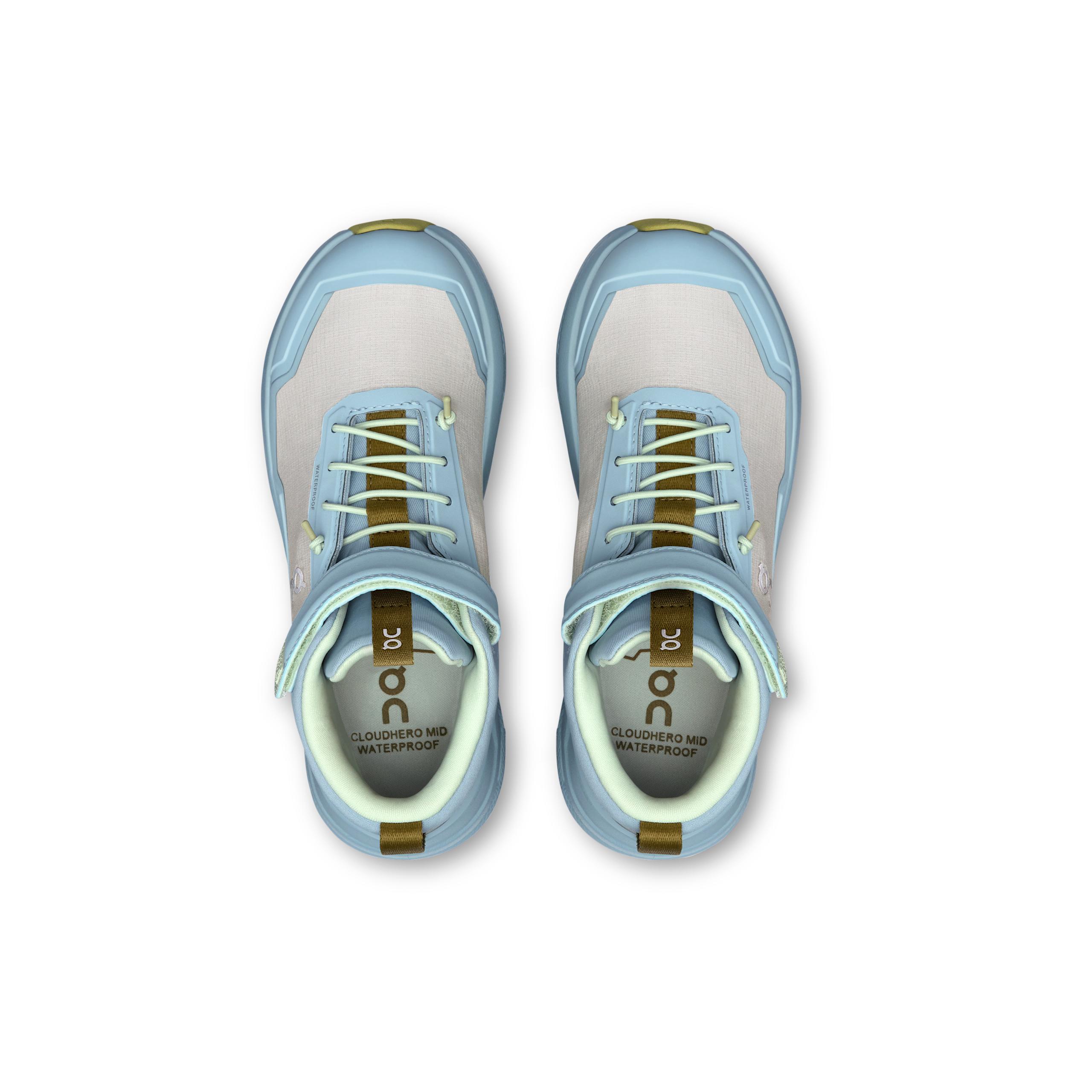 Кроссовки On Cloudhero Mid Waterproof, бледно-голубые с серо-голубым — фото 2