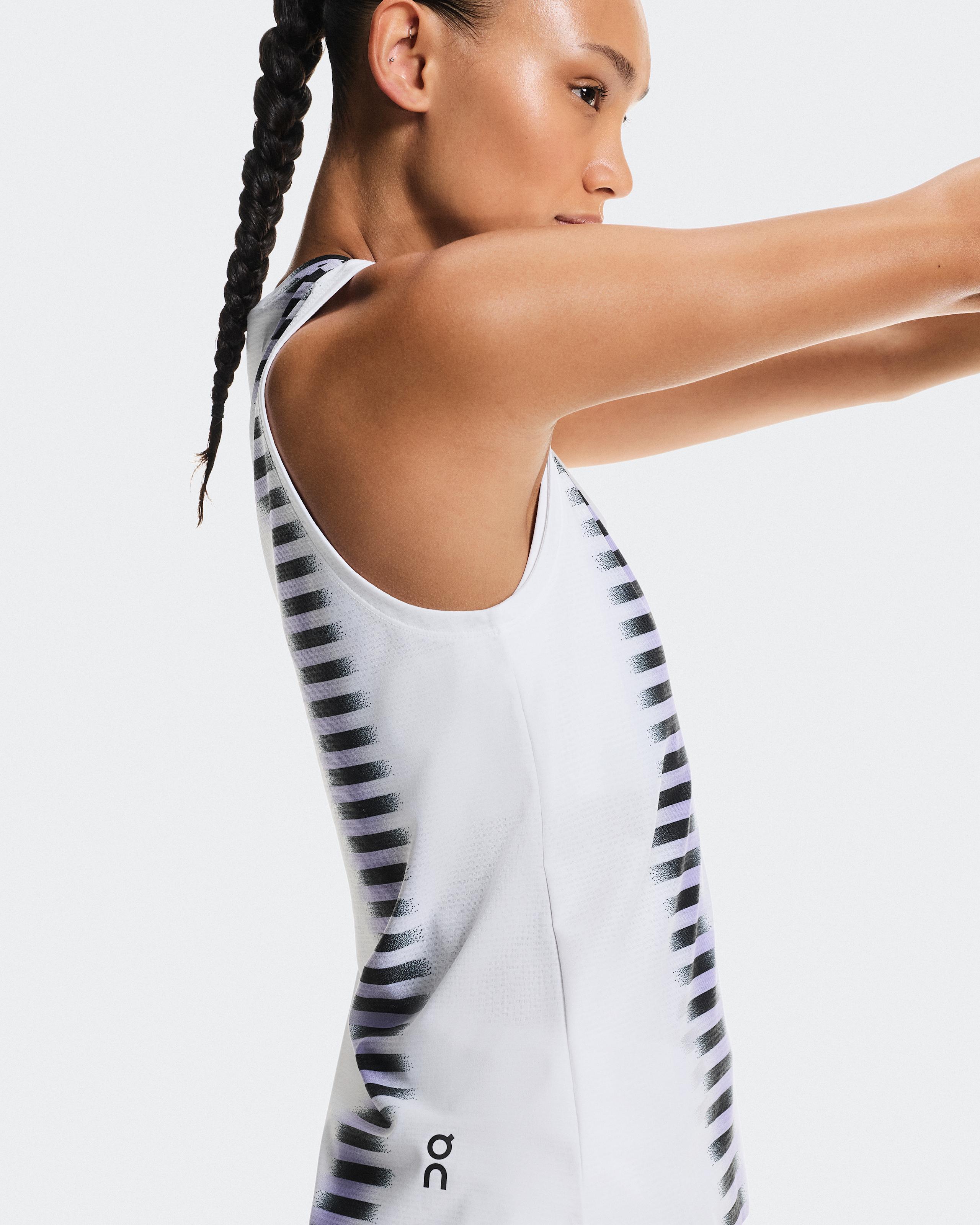 Женская майка On Court Tank Edge, White / Black — фото 6