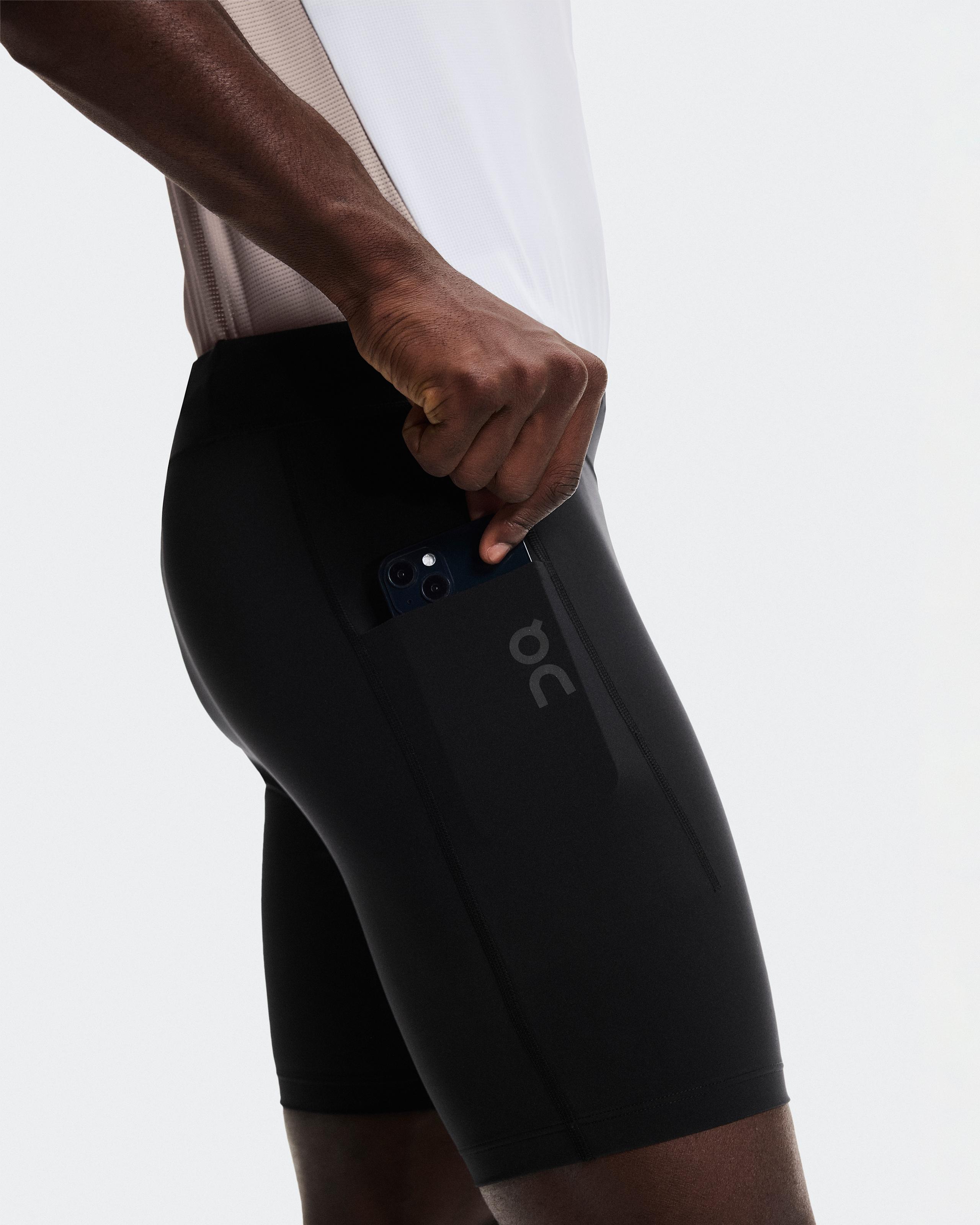 Тайтсы-шорты мужские On 8" Performance Tights, цвет чёрный (Black) — фото 6
