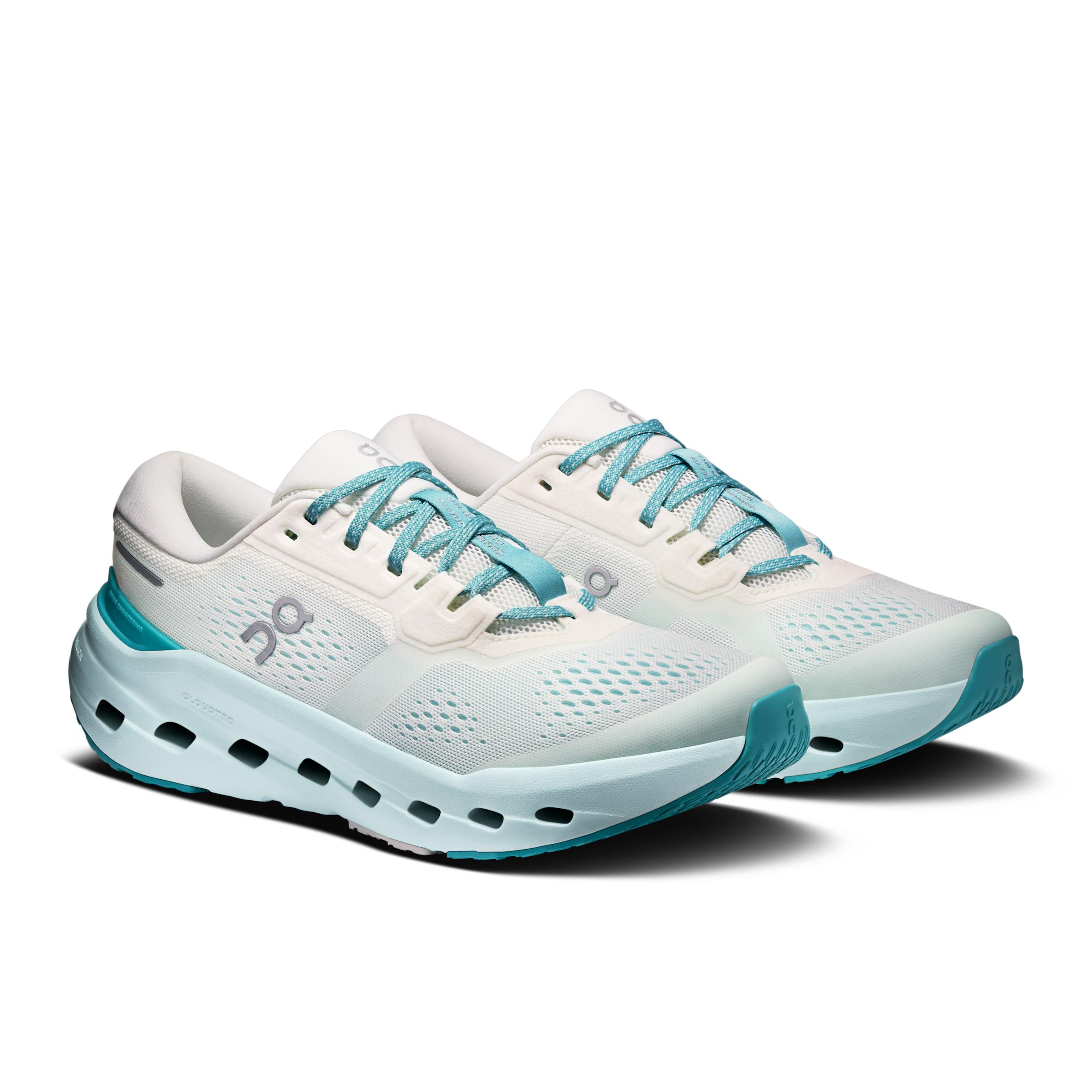 Кроссовки On Cloudrunner 3 женские, молочно-белые с аквамариновым — фото 6