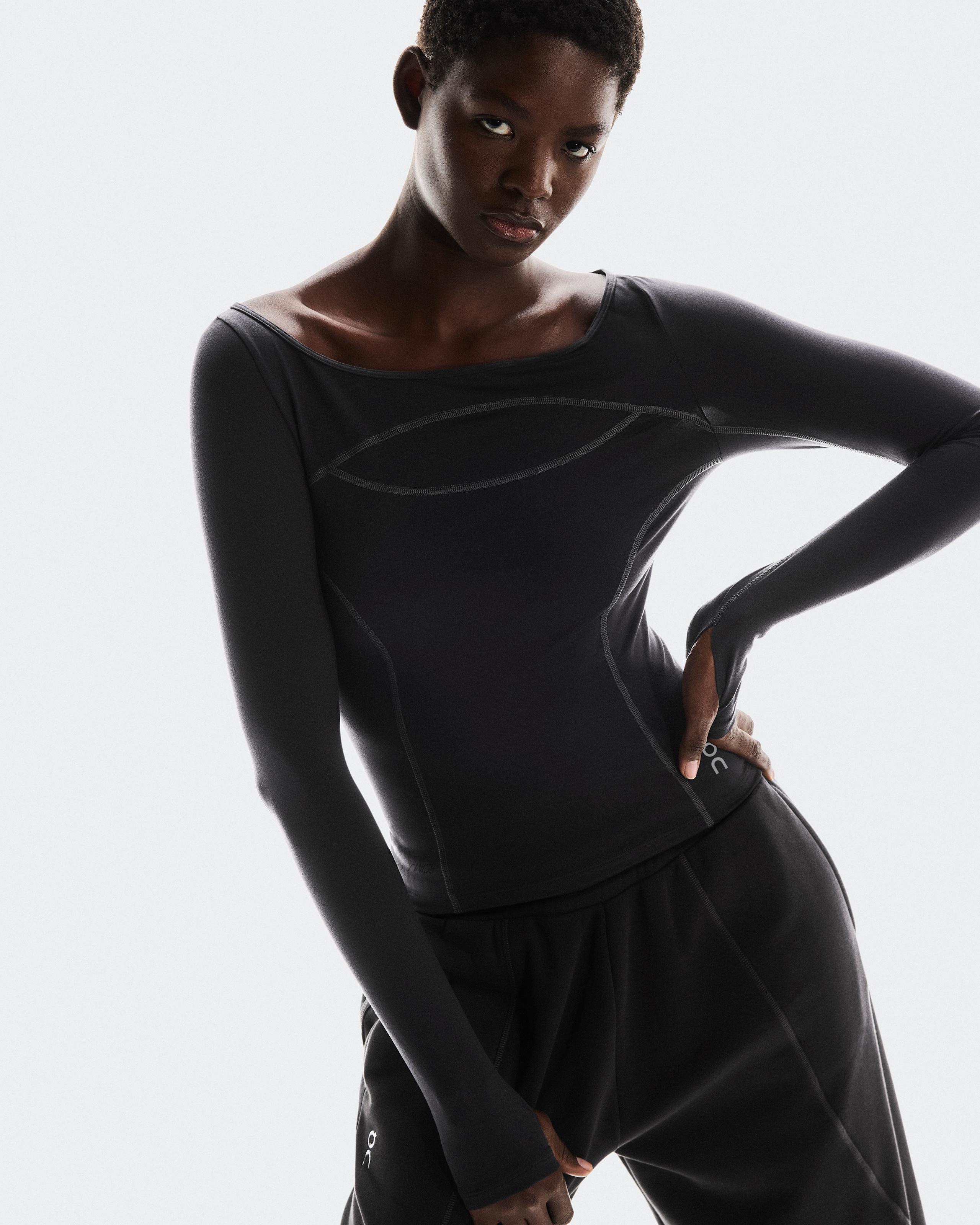 Женский лонгслив On Studio Long Sleeve FKA, Black — фото 3