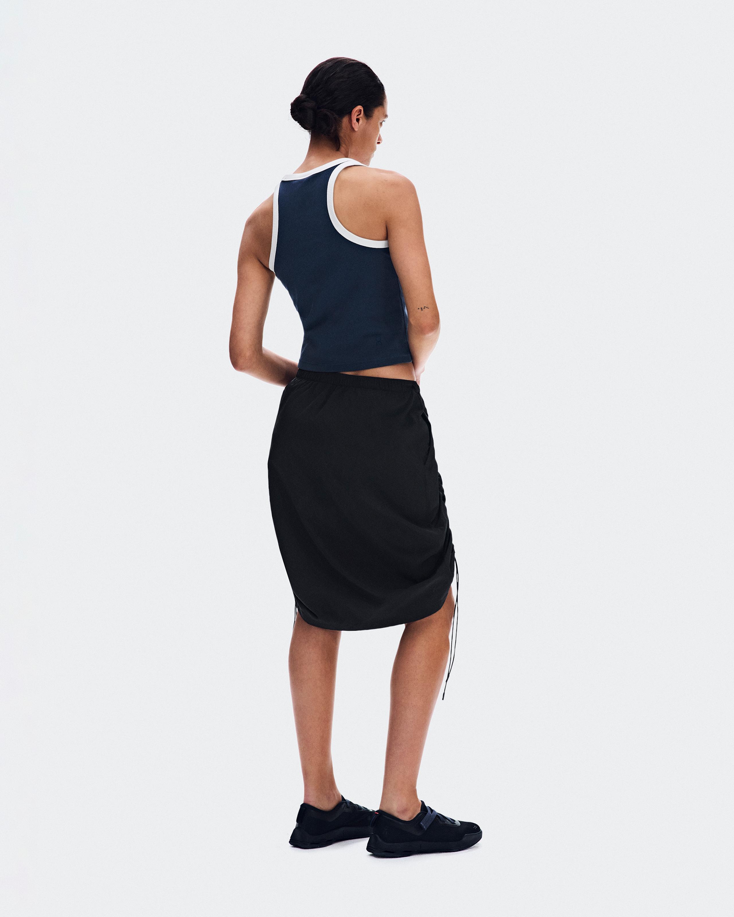 Юбка On Drawstring Midi Skirt, Black — фото 4