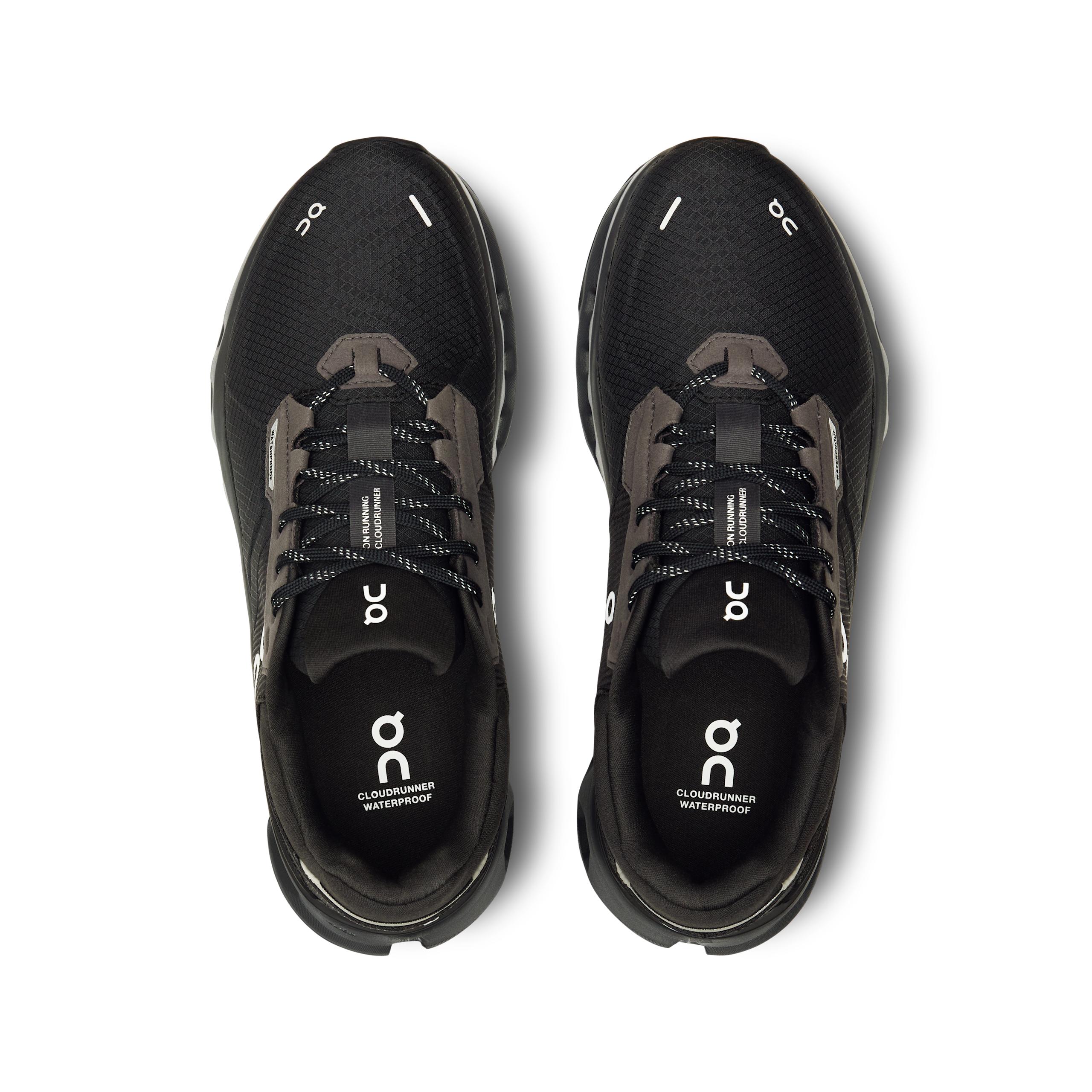 Кроссовки On Cloudrunner 2 Waterproof женские, тёмно-серые с чёрным — фото 2