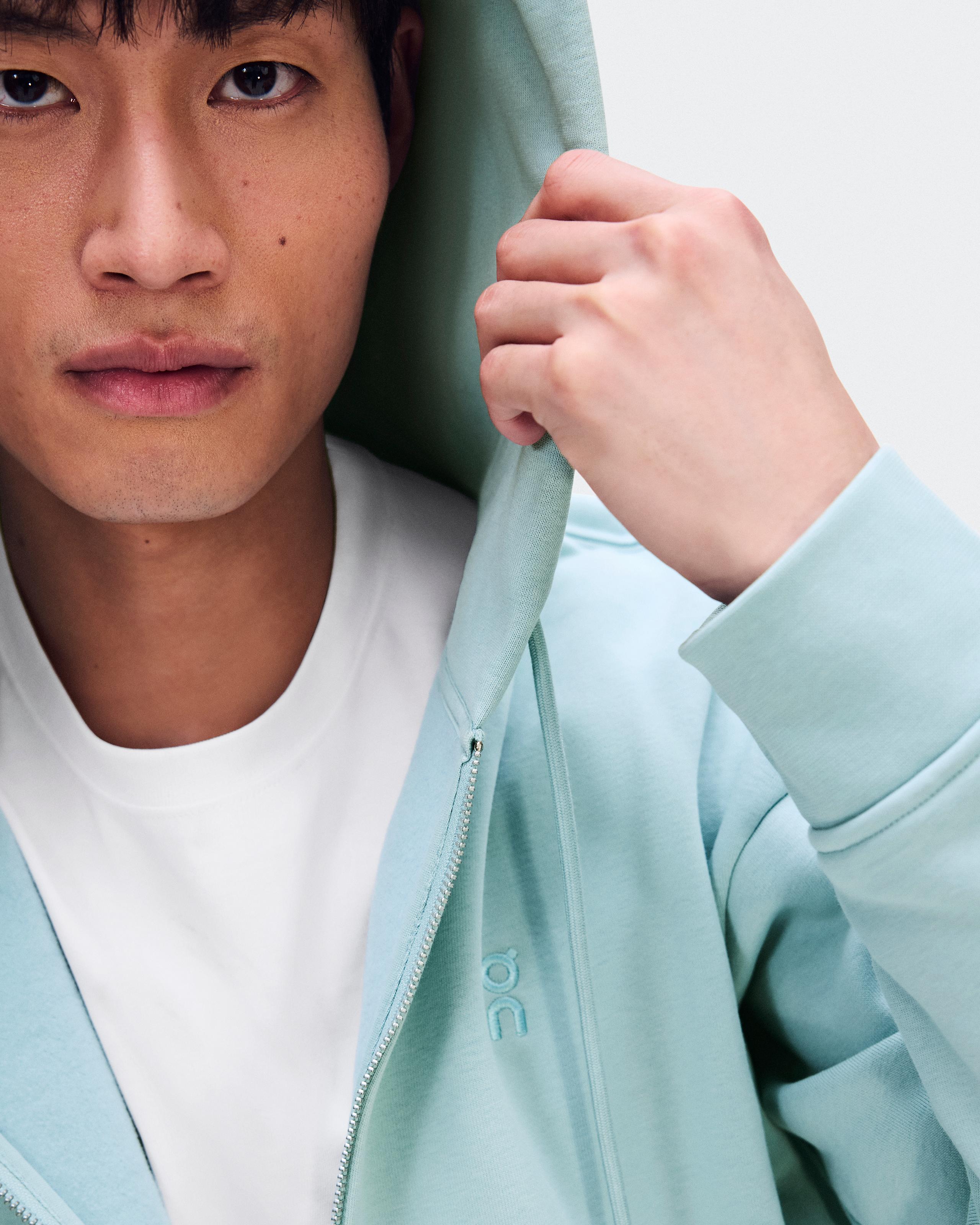 Мужская толстовка On Club Collective Full Zip Hoodie, зелёно-серый Brook — фото 6