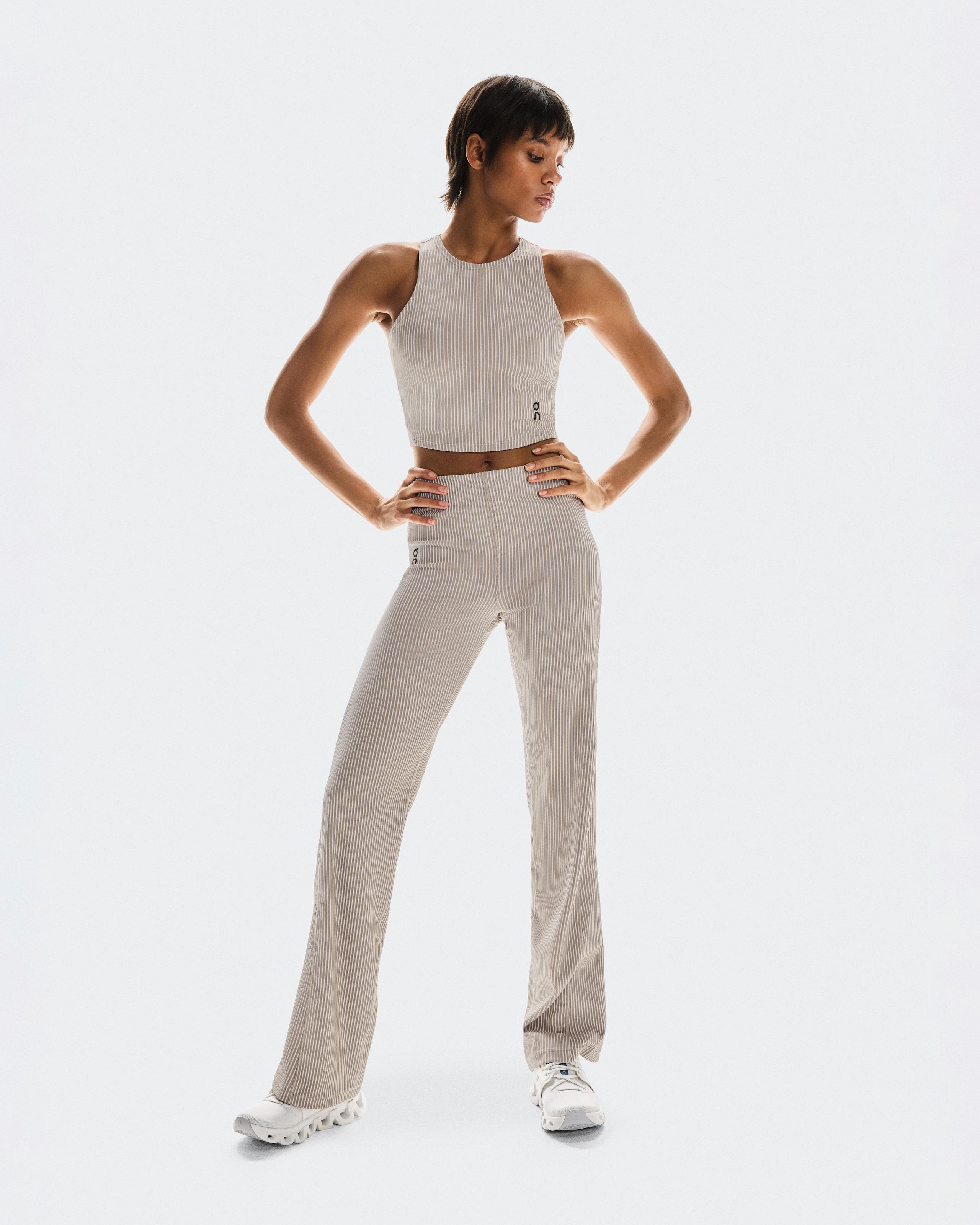 Брюки женские On All-Day Ribbed Pants (песочный/белый) — фото 3
