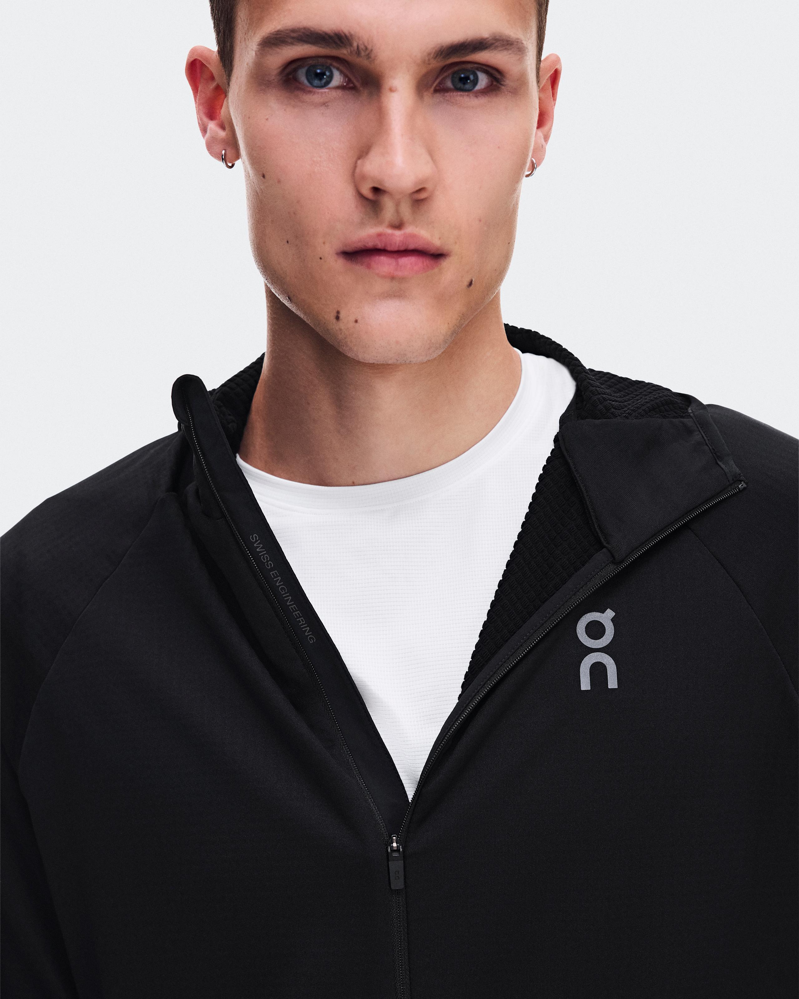 Мужское беговое худи On Climate Zip Hoodie, Black — фото 4
