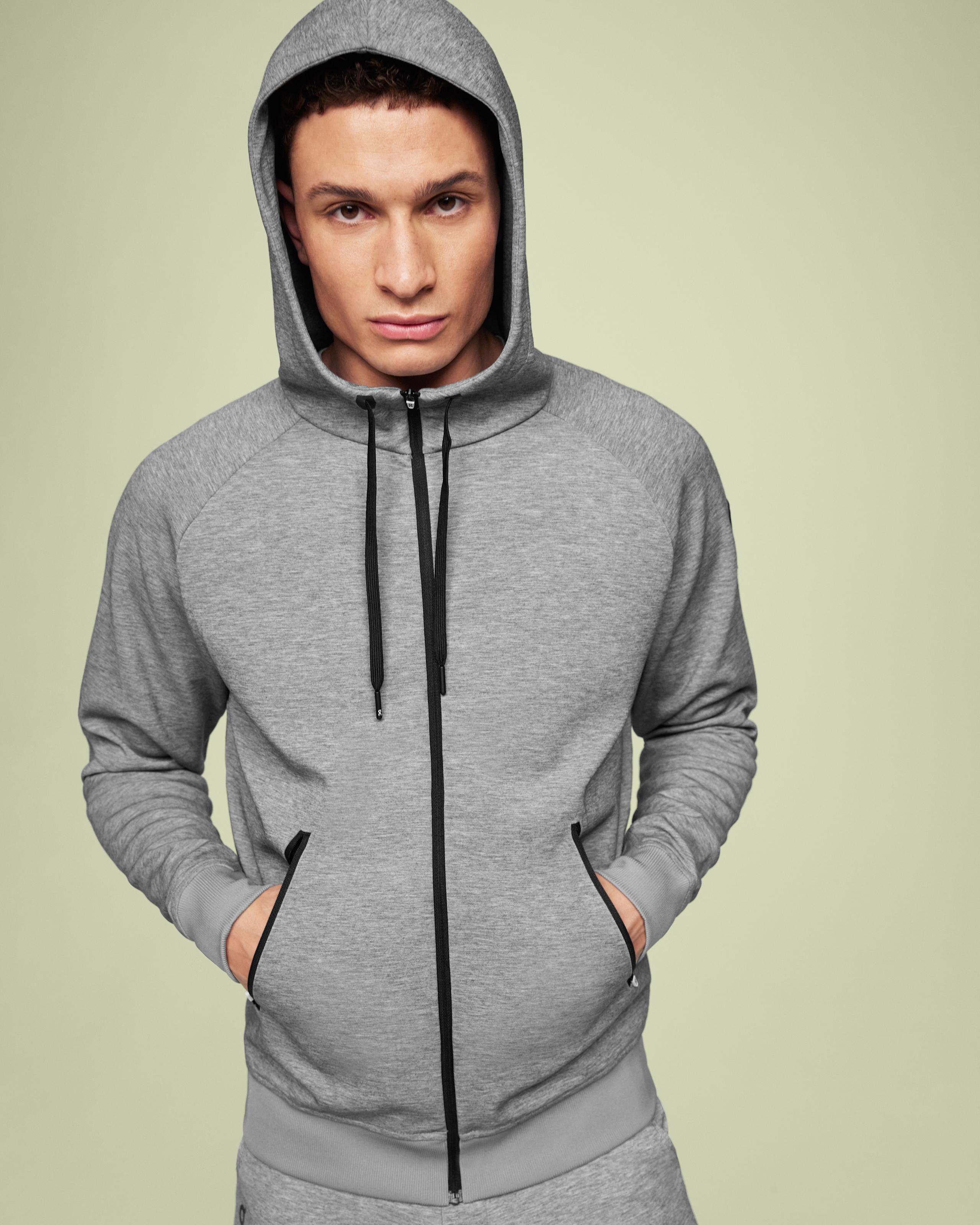 Мужское худи On Zipped Hoodie, Grey — фото 3