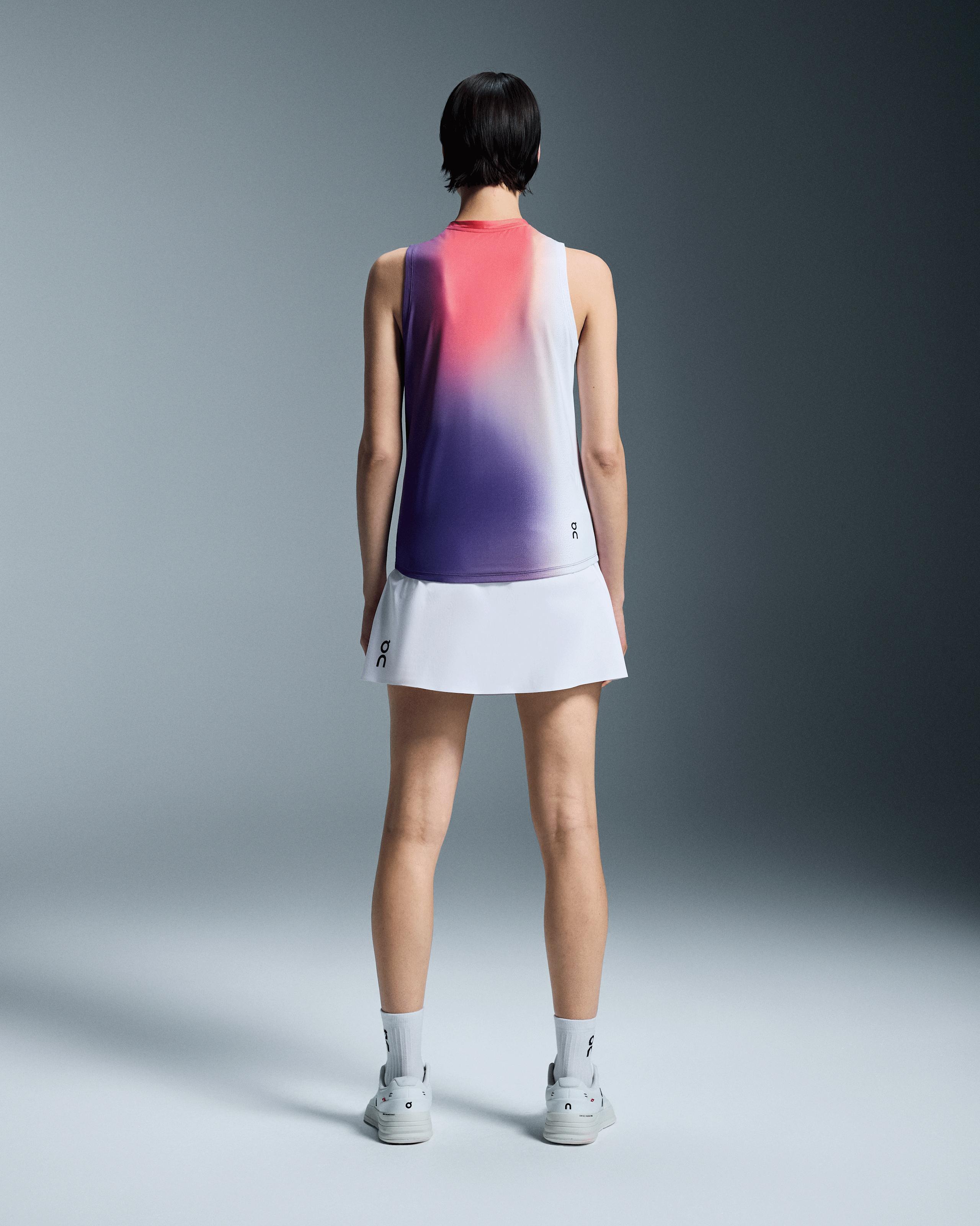 Женский топ On Court Tank, White / Flame — фото 2