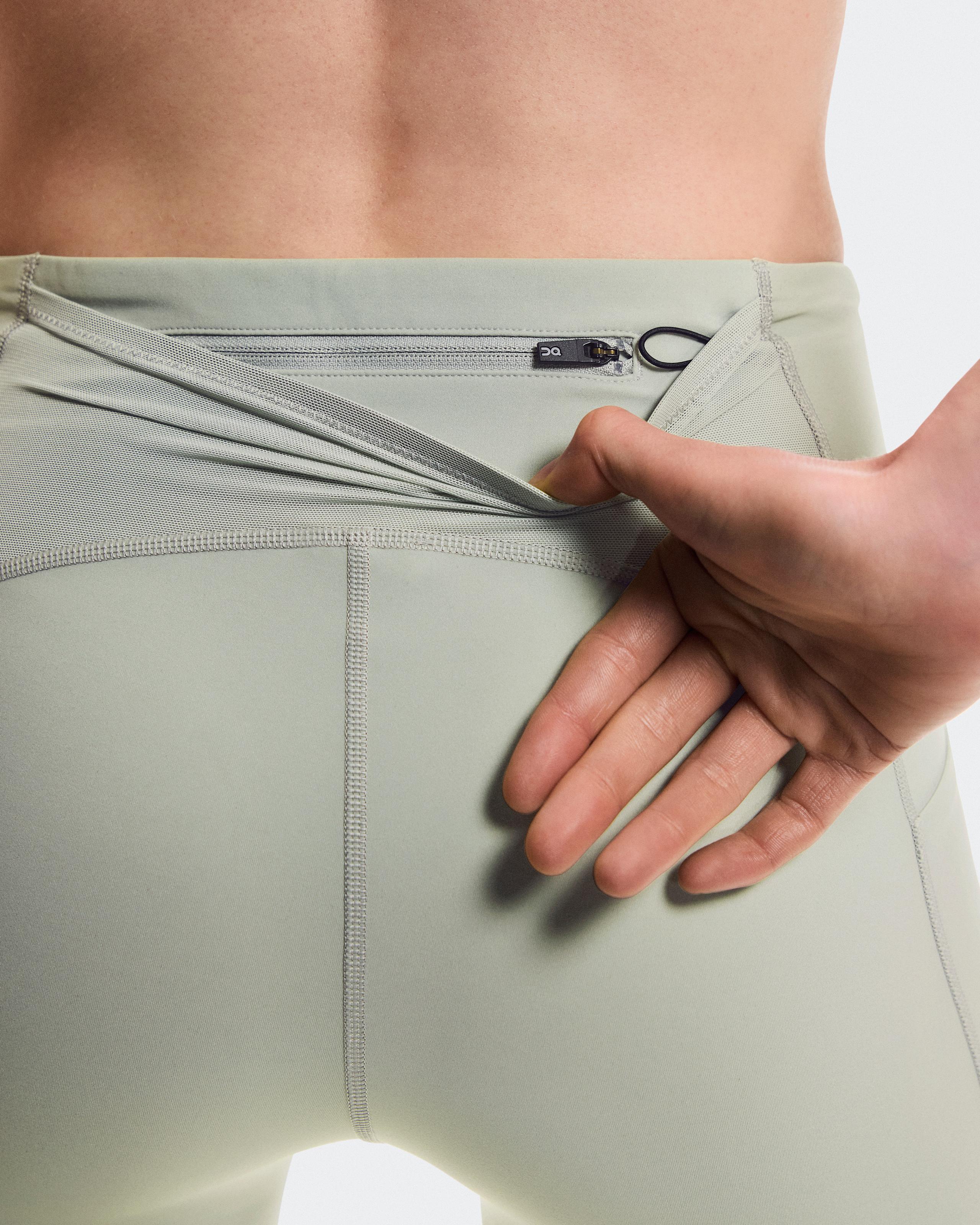 Тайтсы-шорты женские On 8" Performance Tights, цвет оловянный серый (Tin) — фото 4