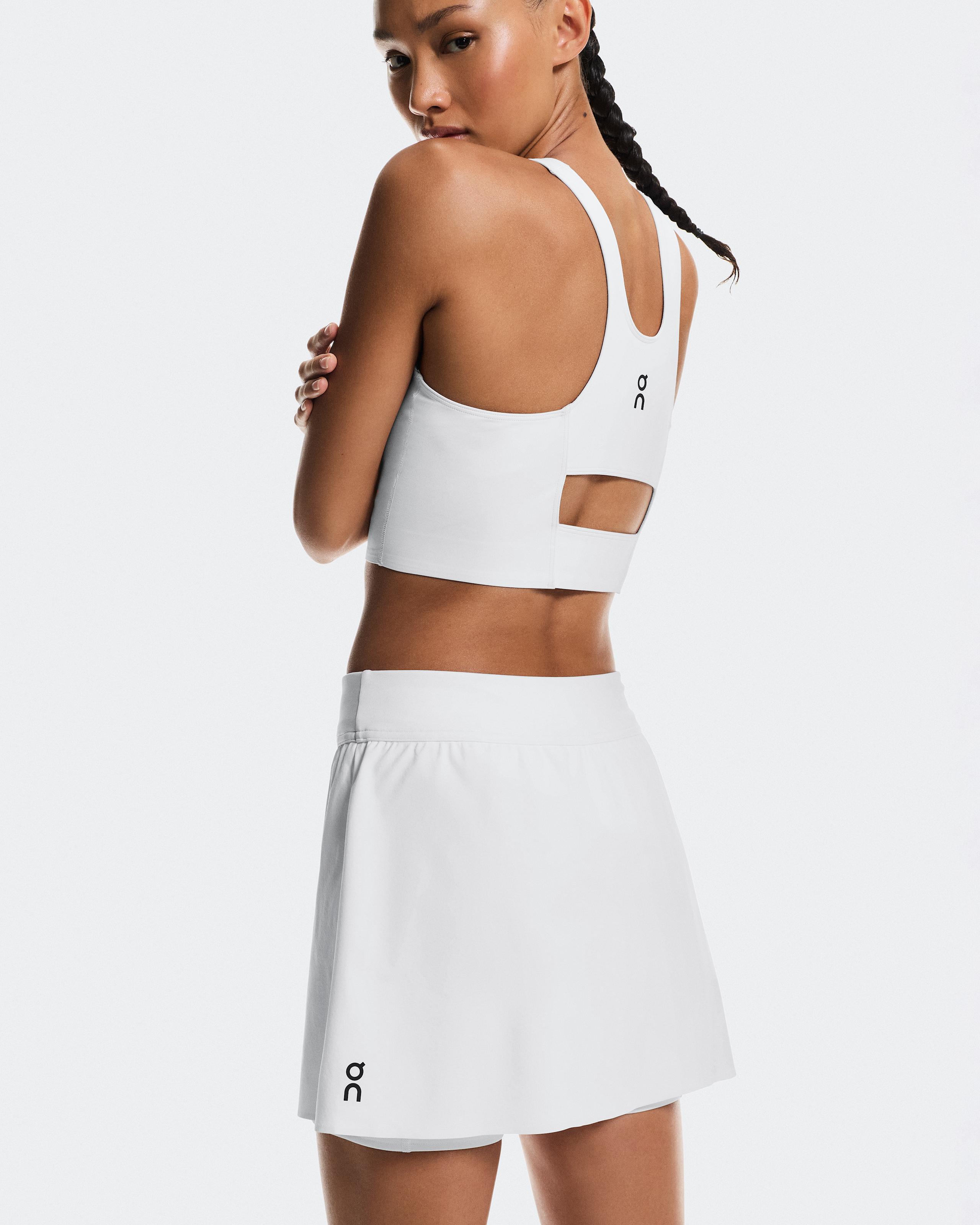 Женская юбка On Court Skirt Split Edge, White / Black — фото 6