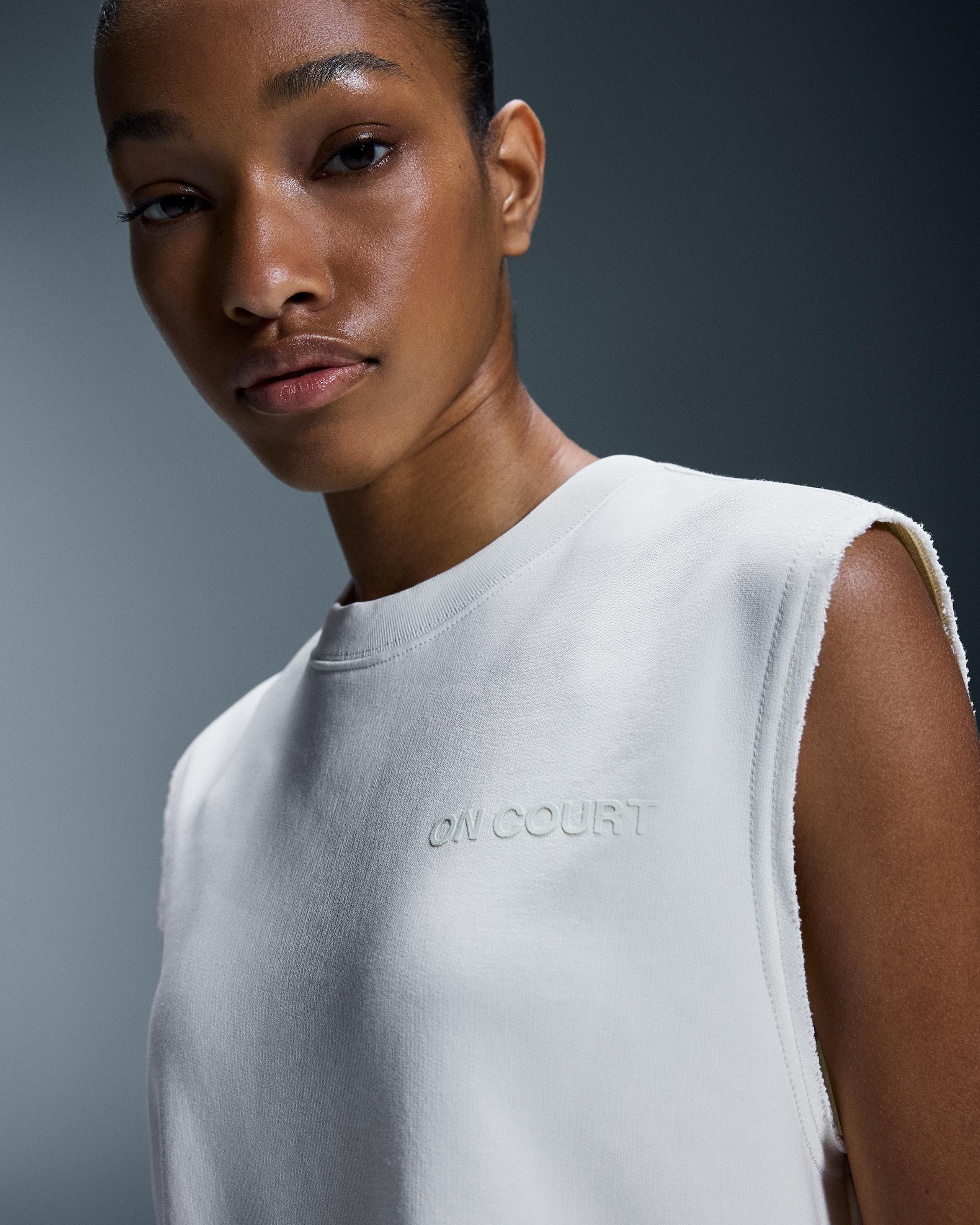 Женский топ On Open Club Crew Crop, White — фото 4