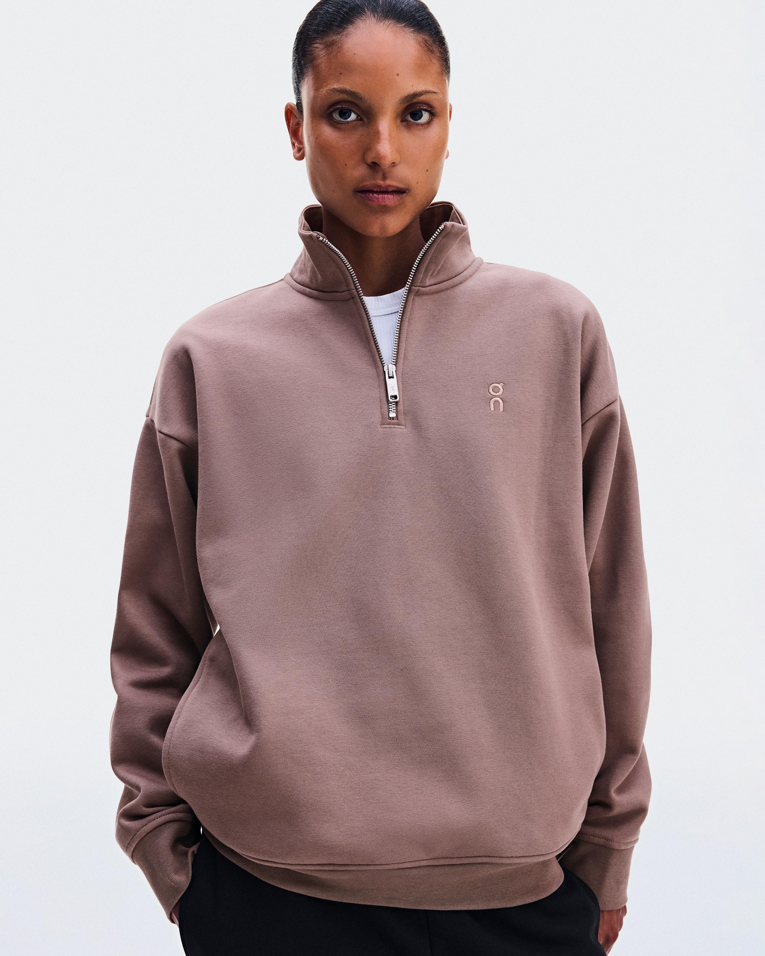 Женская кофта On Club Collective 1/4 Zip, Clove — фото 2