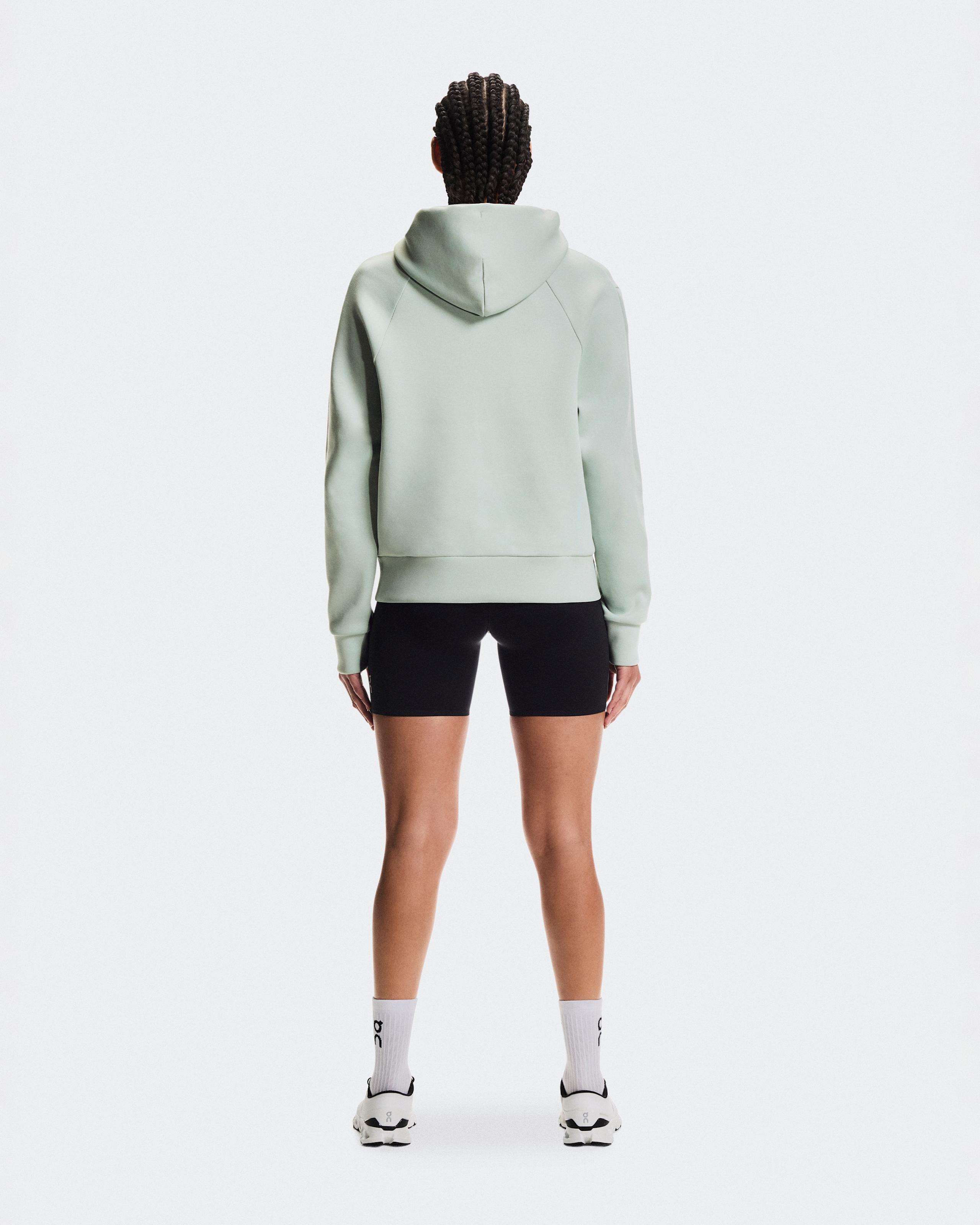 Женское худи на молнии On Focus Tech Zip Hoodie, Mineral — фото 2