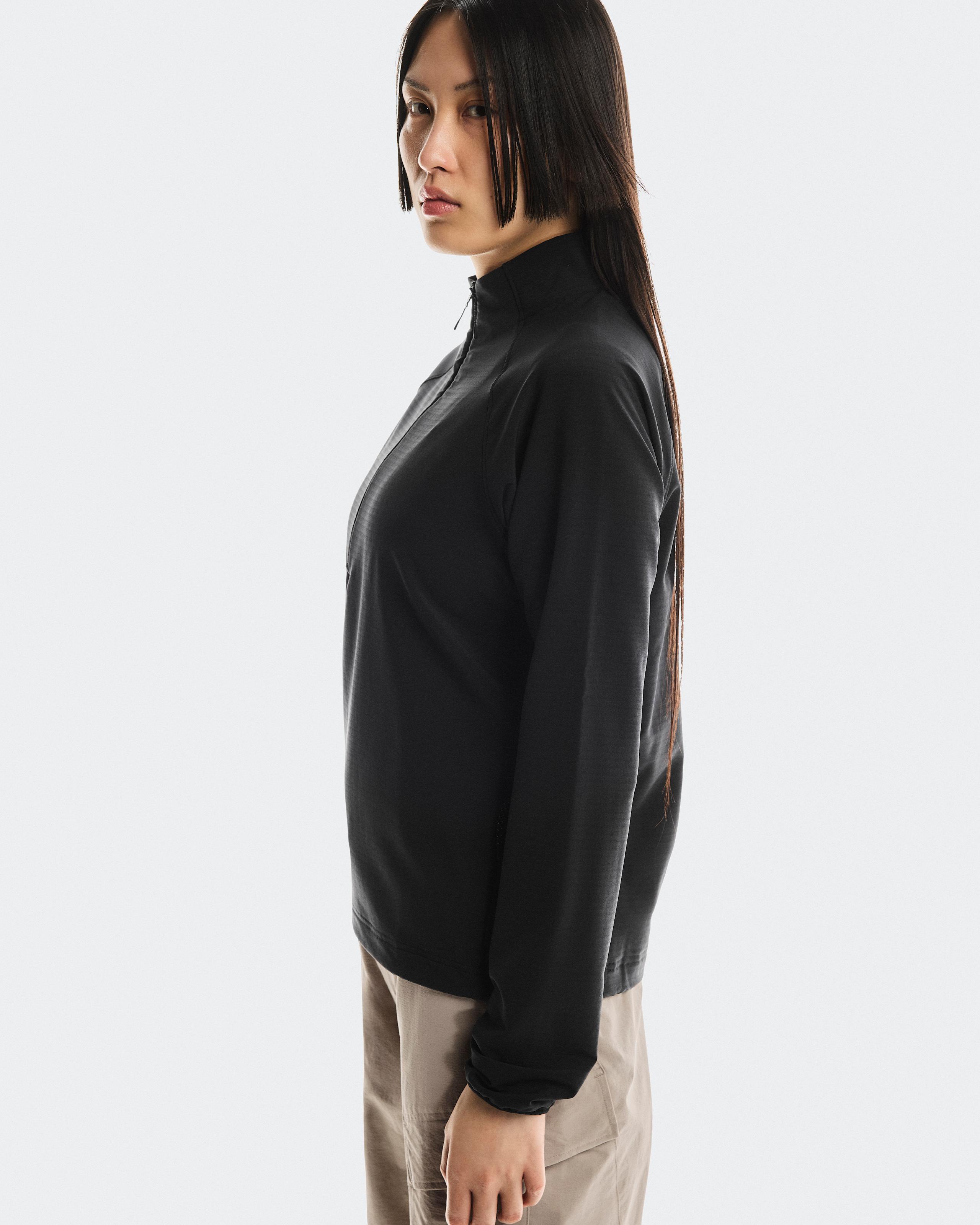 Женская кофта On Trek Quarterzip, Black — фото 5