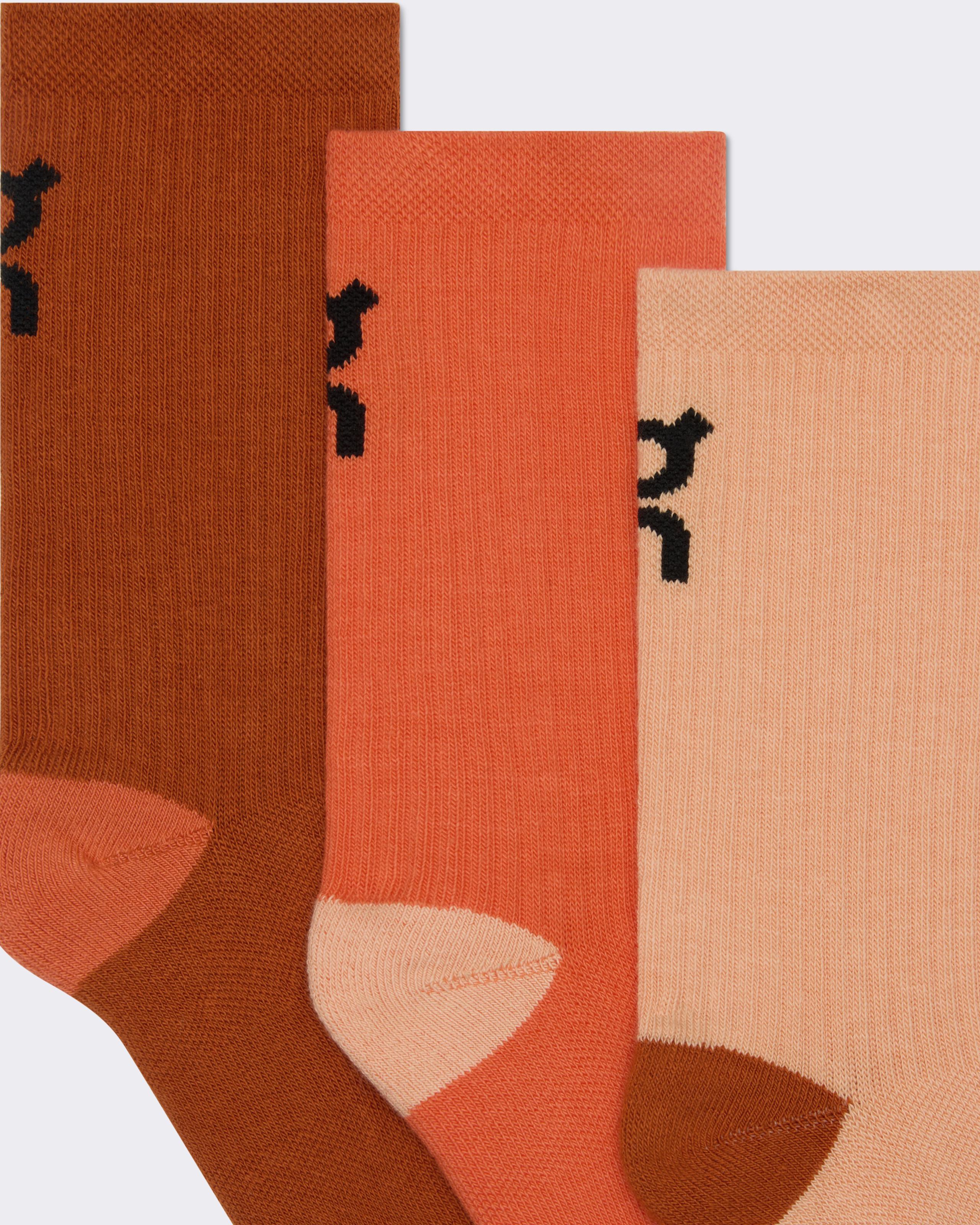 Детские носки Logo Sock High 3P Kids пламя/корица — фото 3