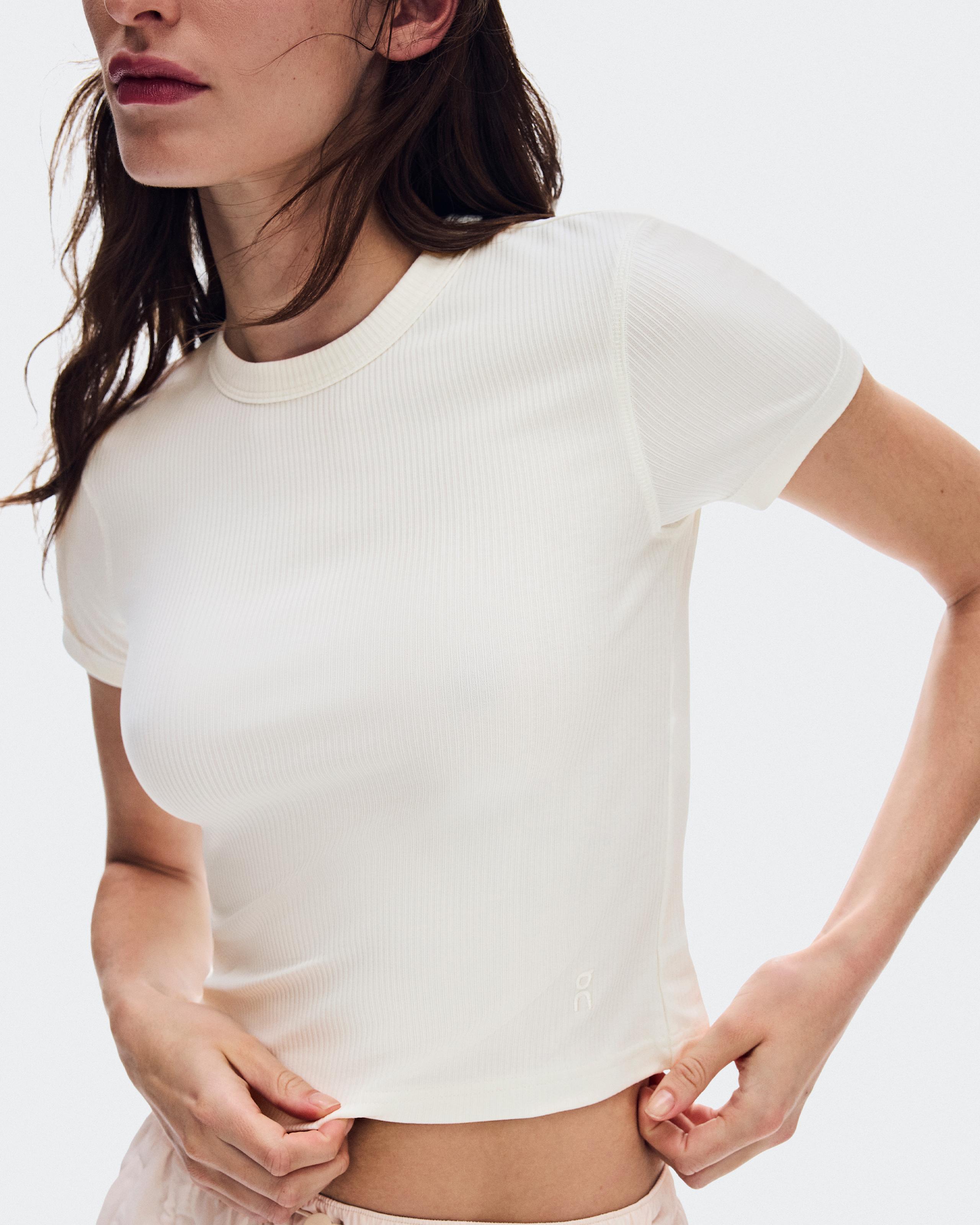 Футболка женская On All-Day Ribbed T-Shirt (слоновая кость) — фото 4