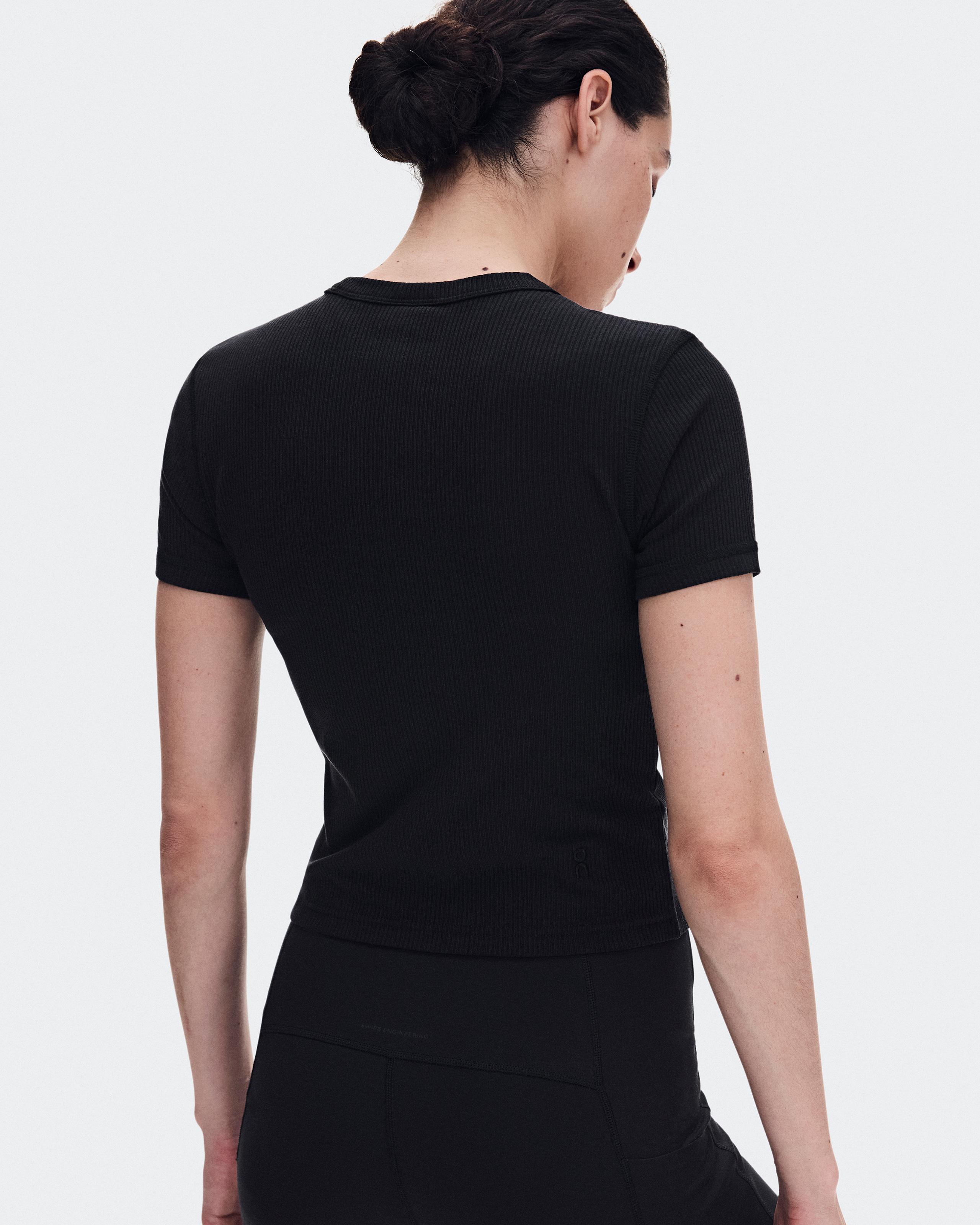 Женская футболка On All-Day Ribbed T-Shirt, Black — фото 6