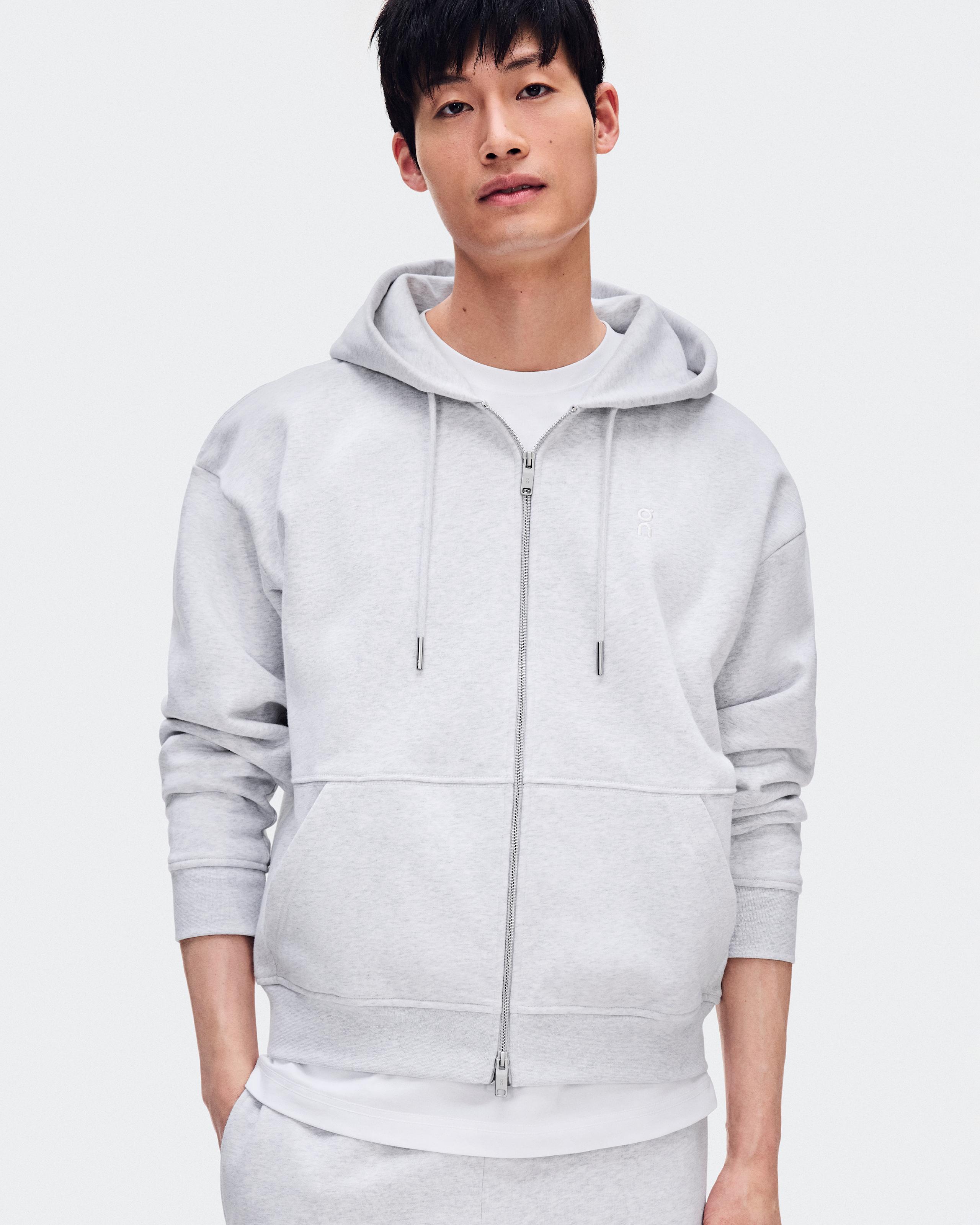 Мужская толстовка On Club Collective Full Zip Hoodie, серо-коричневый Crater — фото 5