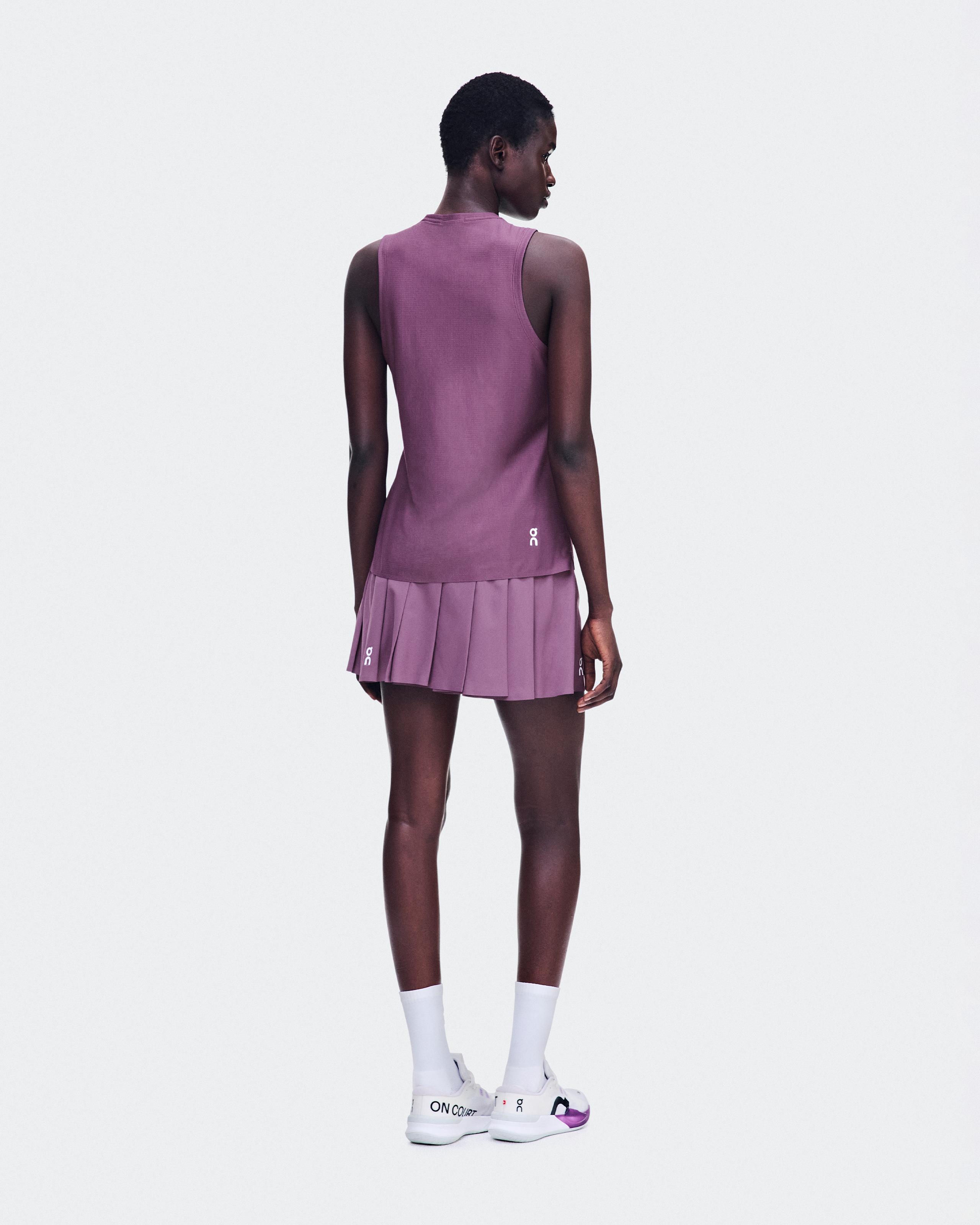 Женская теннисная юбка On Court Skirt Pleated, Cassis — фото 3