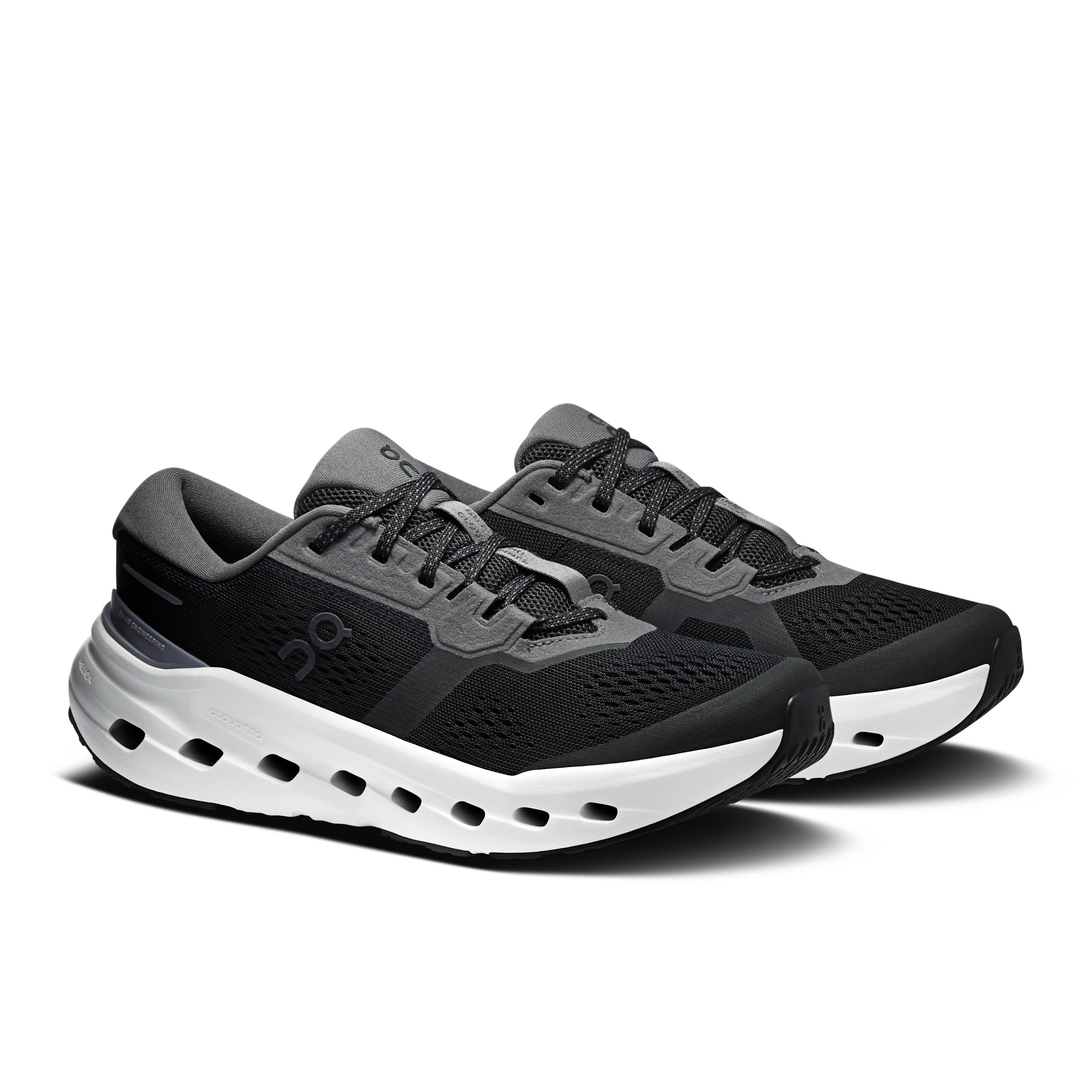 Кроссовки On Cloudrunner 3 женские, чёрные с молочно-белым — фото 6